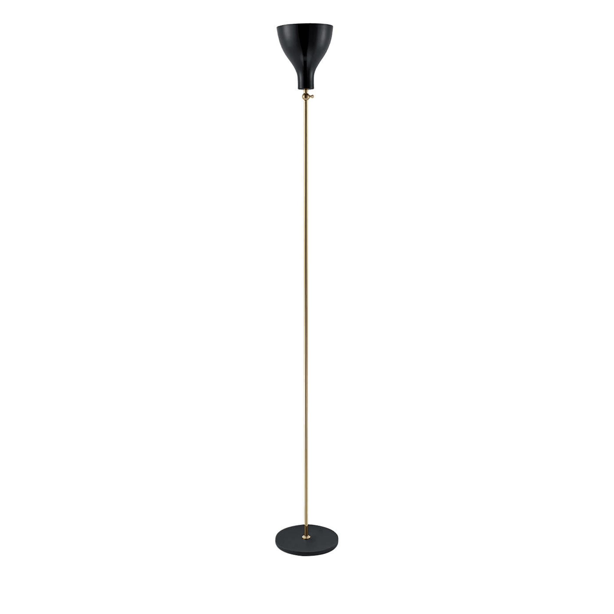 Lady V Black Low Floor Lamp in Brass - Main view