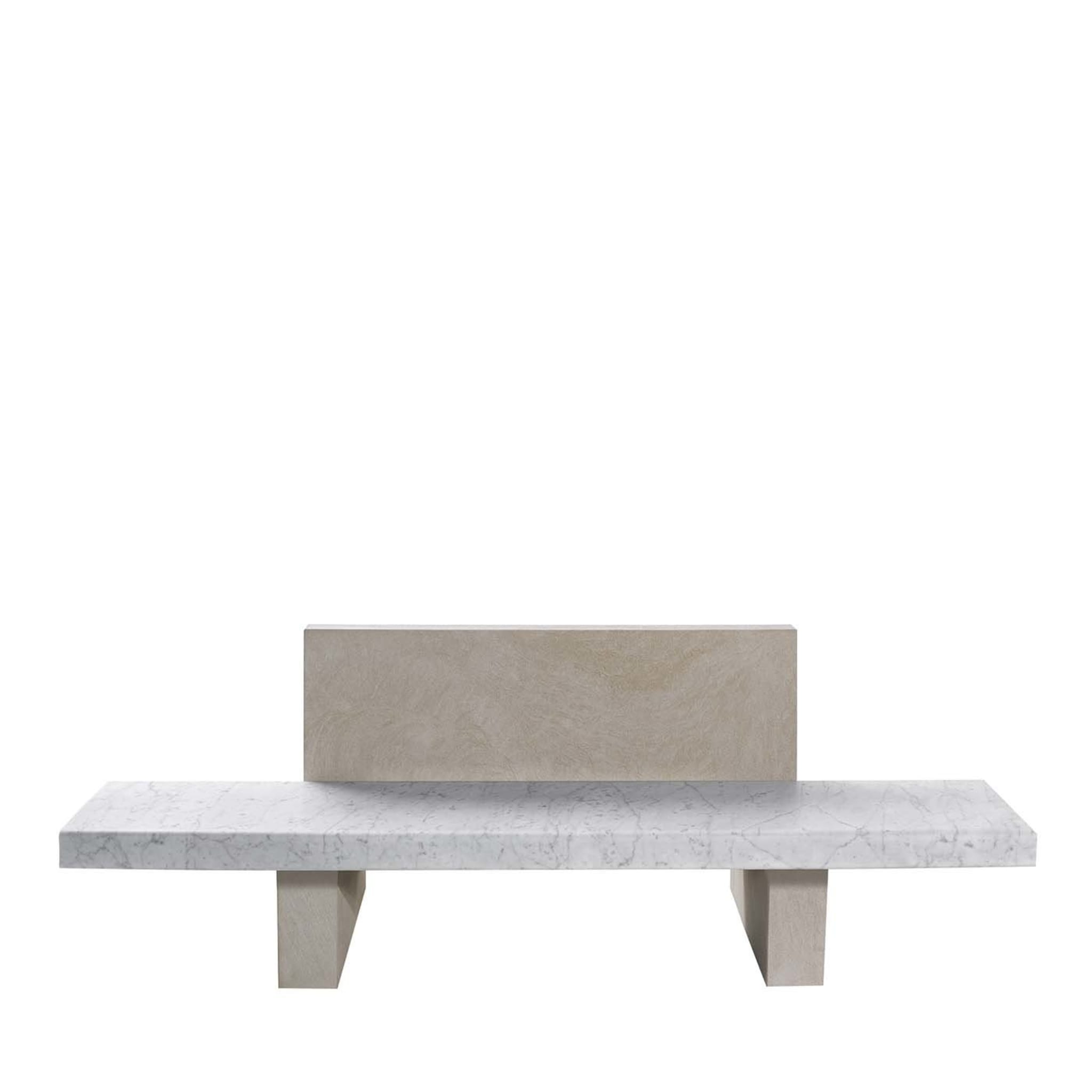 Span Outdoor Bench with Backrest by John Pawson - Main view