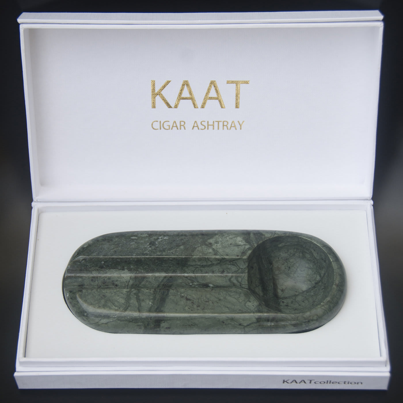 Verde Guatemala Cigar Ashtray with Box - Kaat by Michele Cucchiara and Philippos Zannettos