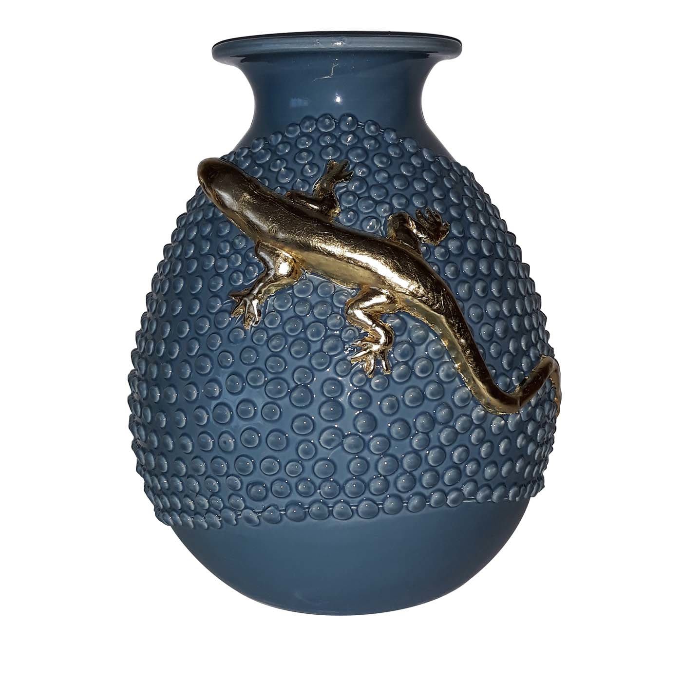 Lucertole Pale Blue Vase - Ceramiche Ima