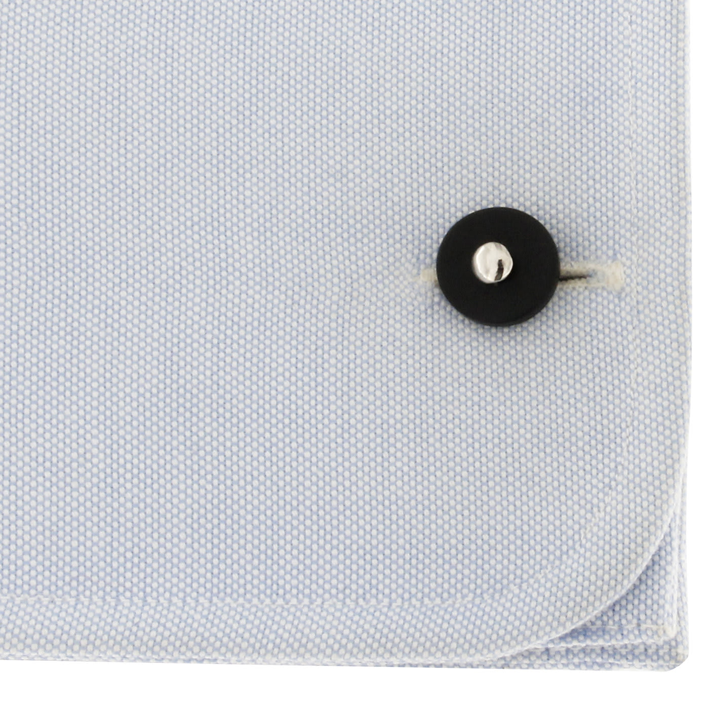 Onyx Rock Crystal and White Gold Button Cufflinks - Jona