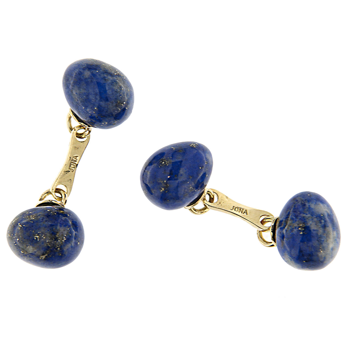 Lapis Lazuli and Gold Egg Cufflinks - Alex Jona