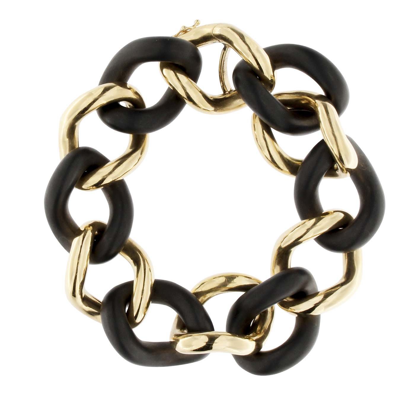 Ceramic and Gold Link Bracelet - Alex Jona