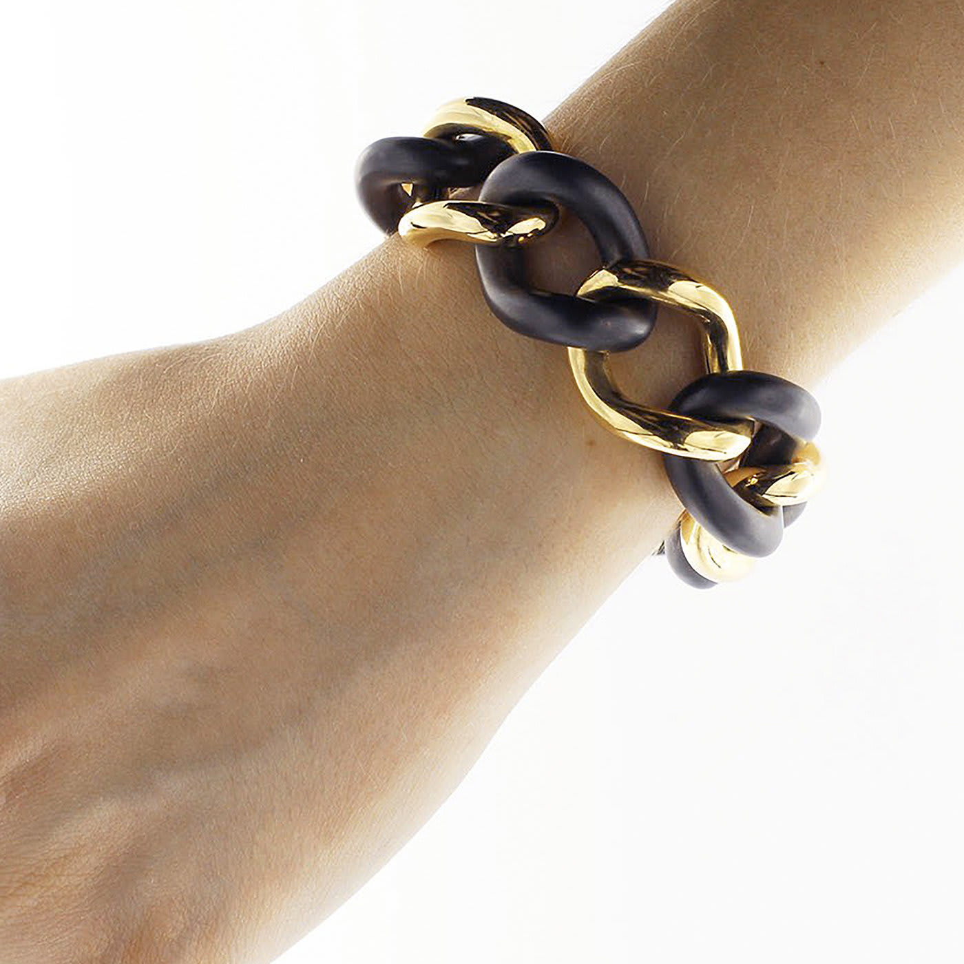 Ceramic and Gold Link Bracelet - Alex Jona