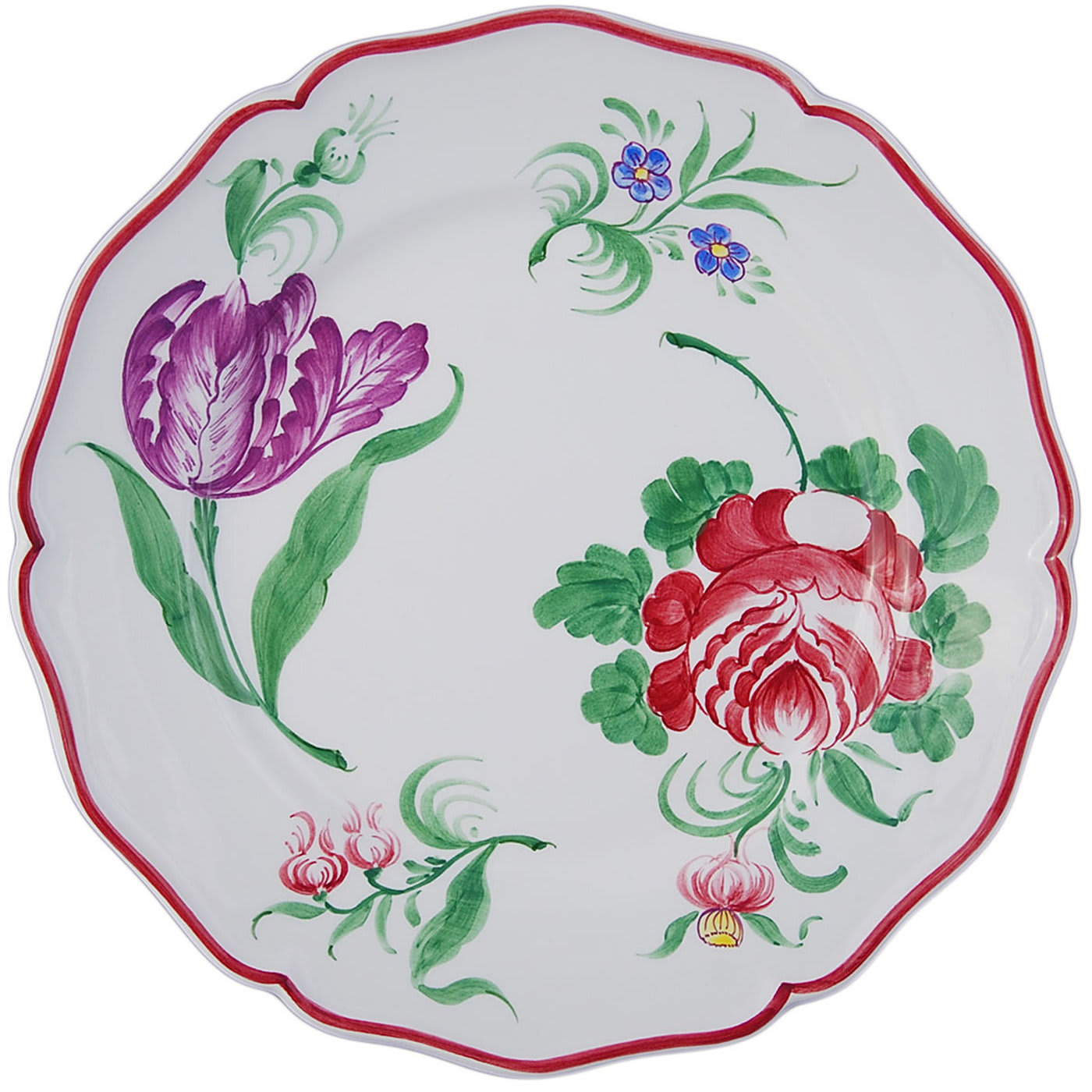 Fiori White Ceramic Plates Set for Two - Este Ceramiche