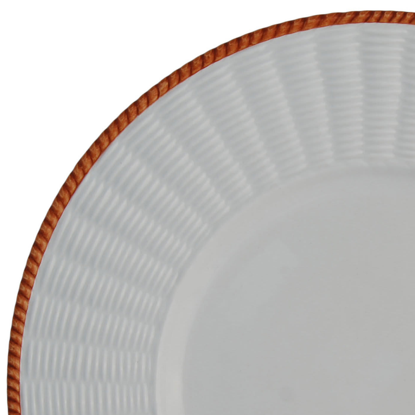 Set of 4 Orange Wicker Plates - Este Ceramiche