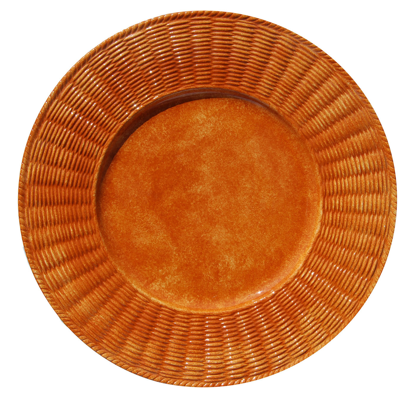 Torino Orange Ceramic Plate Set for Two - Este Ceramiche