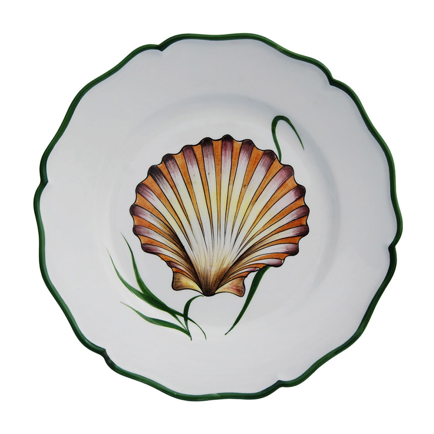 Set of 4 Game of Shells Ceramic Dinner Plates - Este Ceramiche