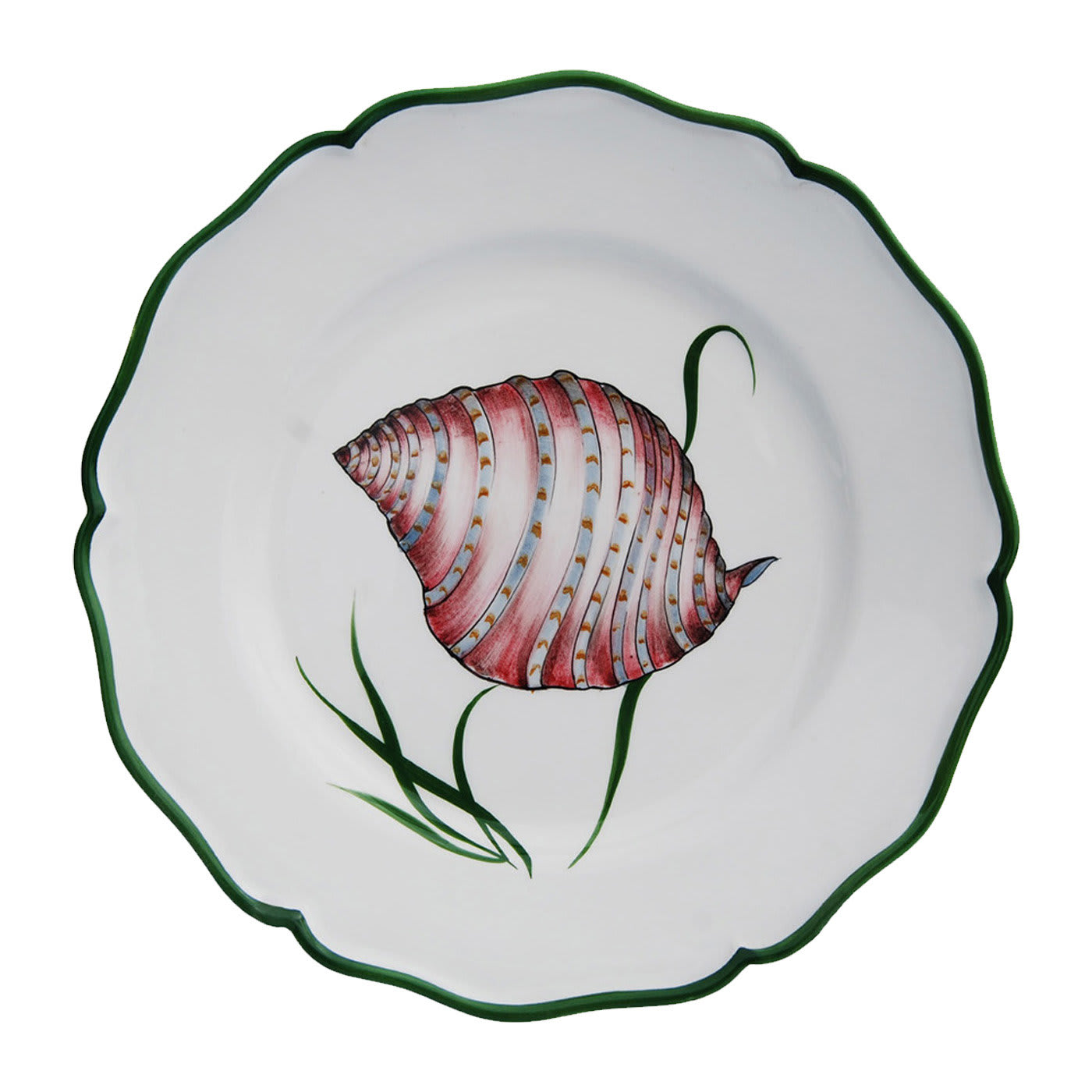 Set of 4 Game of Shells Ceramic Dinner Plates - Este Ceramiche