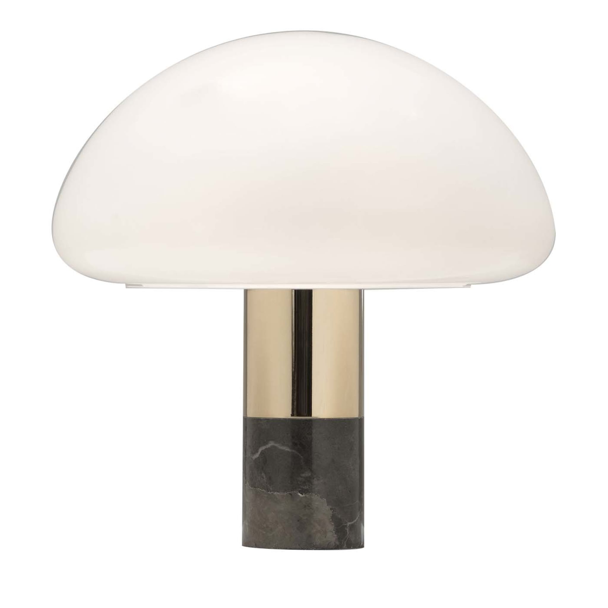 K&W Brass and Black Marble Table Lamp - Main view