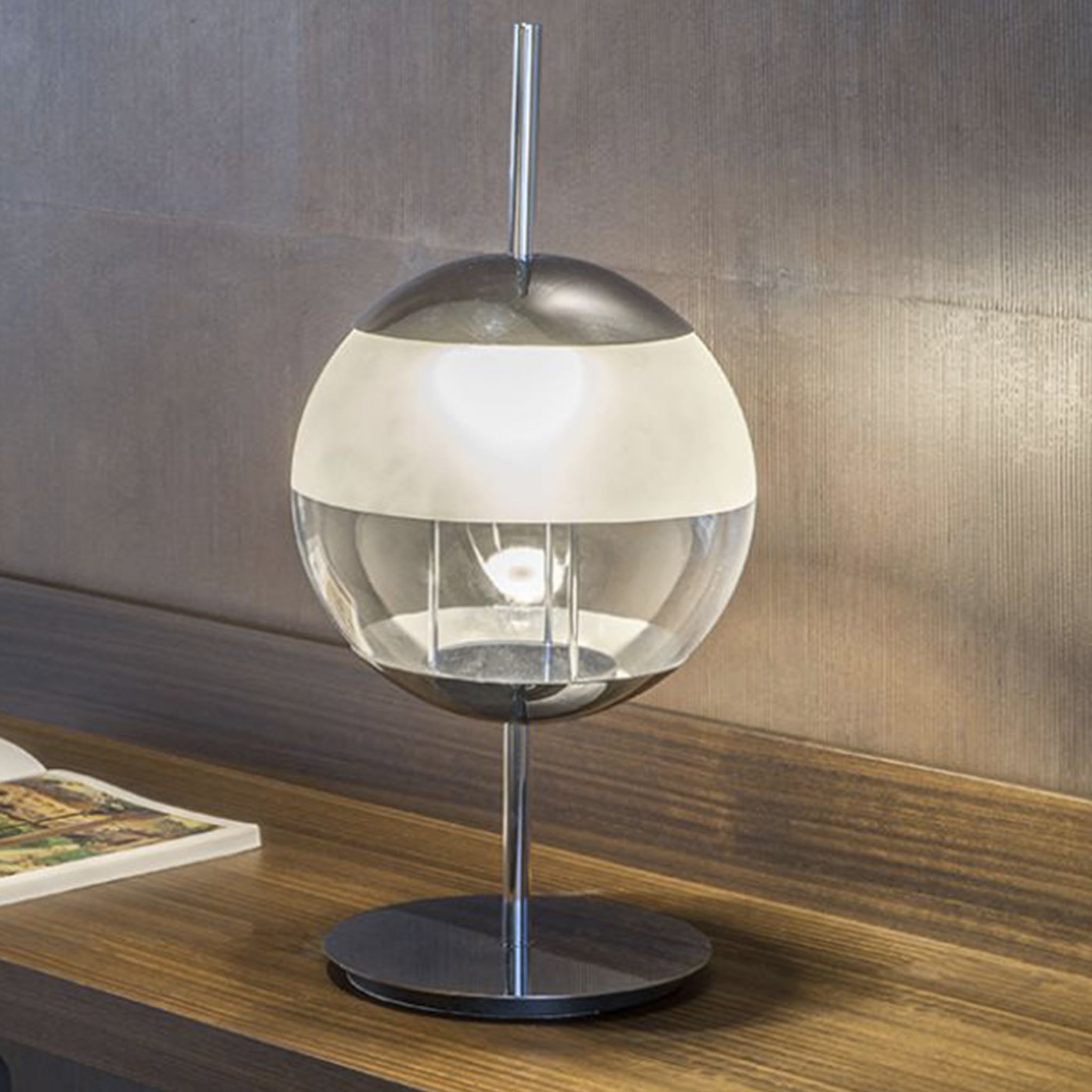 Christie Chrome and Transparent Table Lamp - Alternative view 2