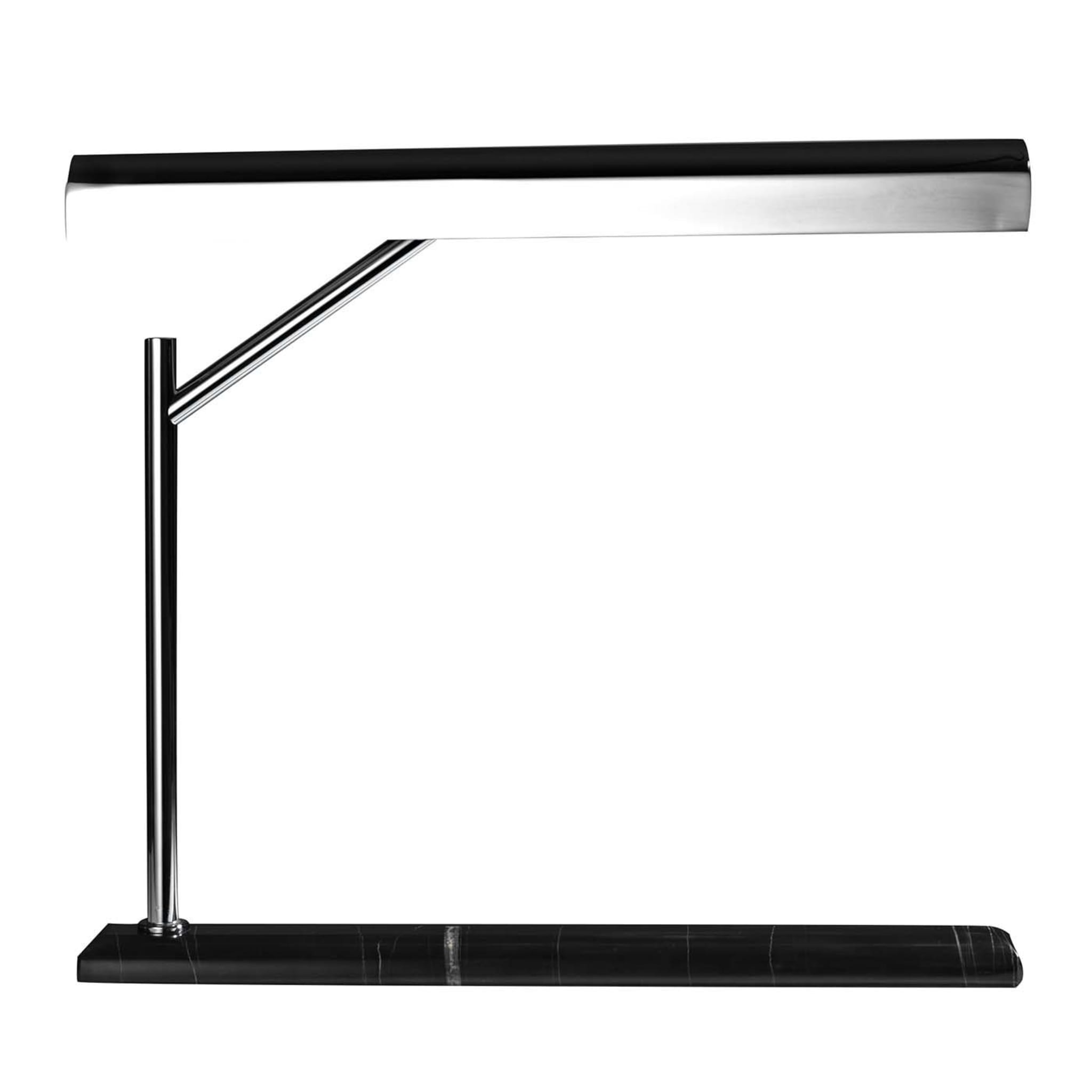 Jade Chrome and Black Marble Table Lamp - Main view