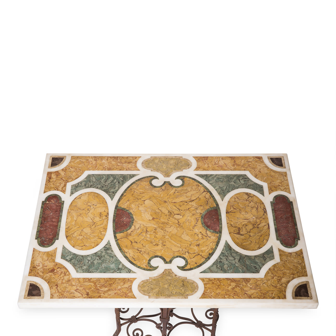 Antica Roma Marble Intarsia Table - Bianco Bianchi