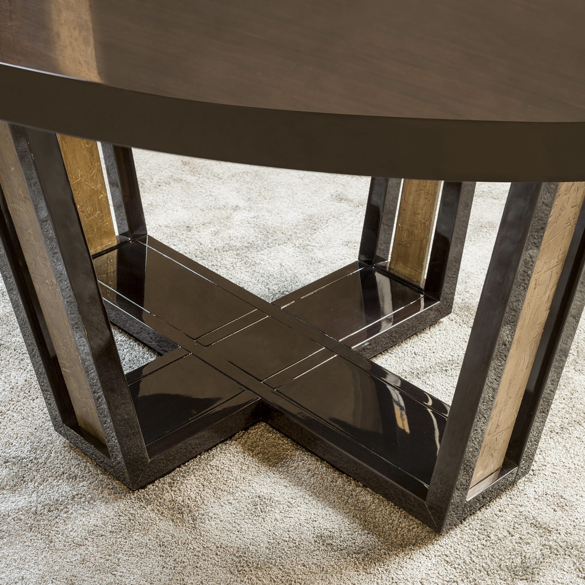 Cleofe Golden Dining Table - Alternative view 1