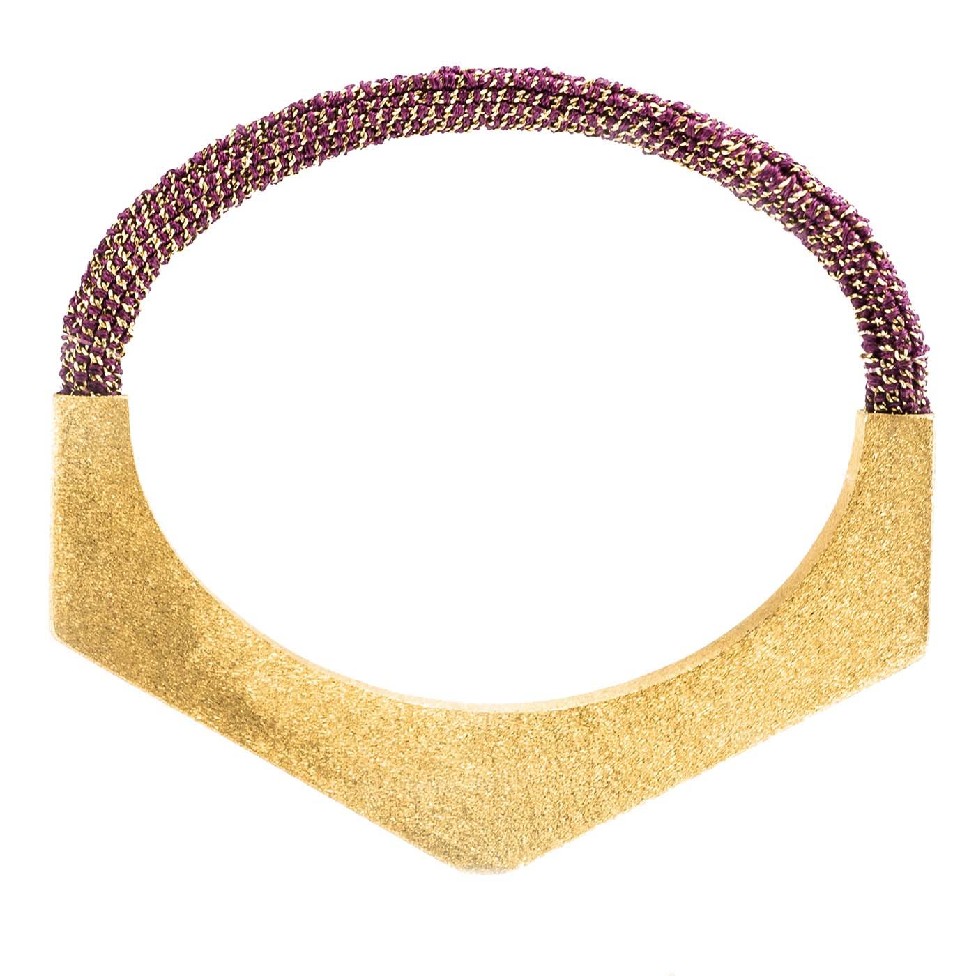 Groove Semi-Hexagonal Bracelet in Yellow Gold - Touscé