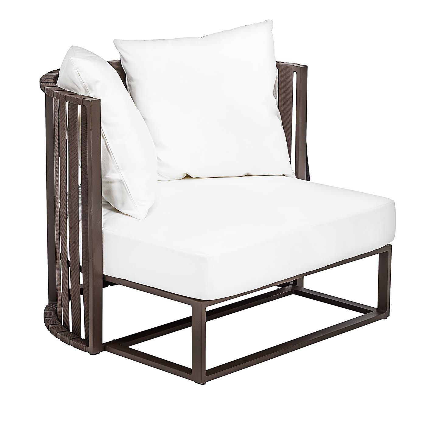 Metropolitan Enveloping Armchair in Gold - Braid Outdoor