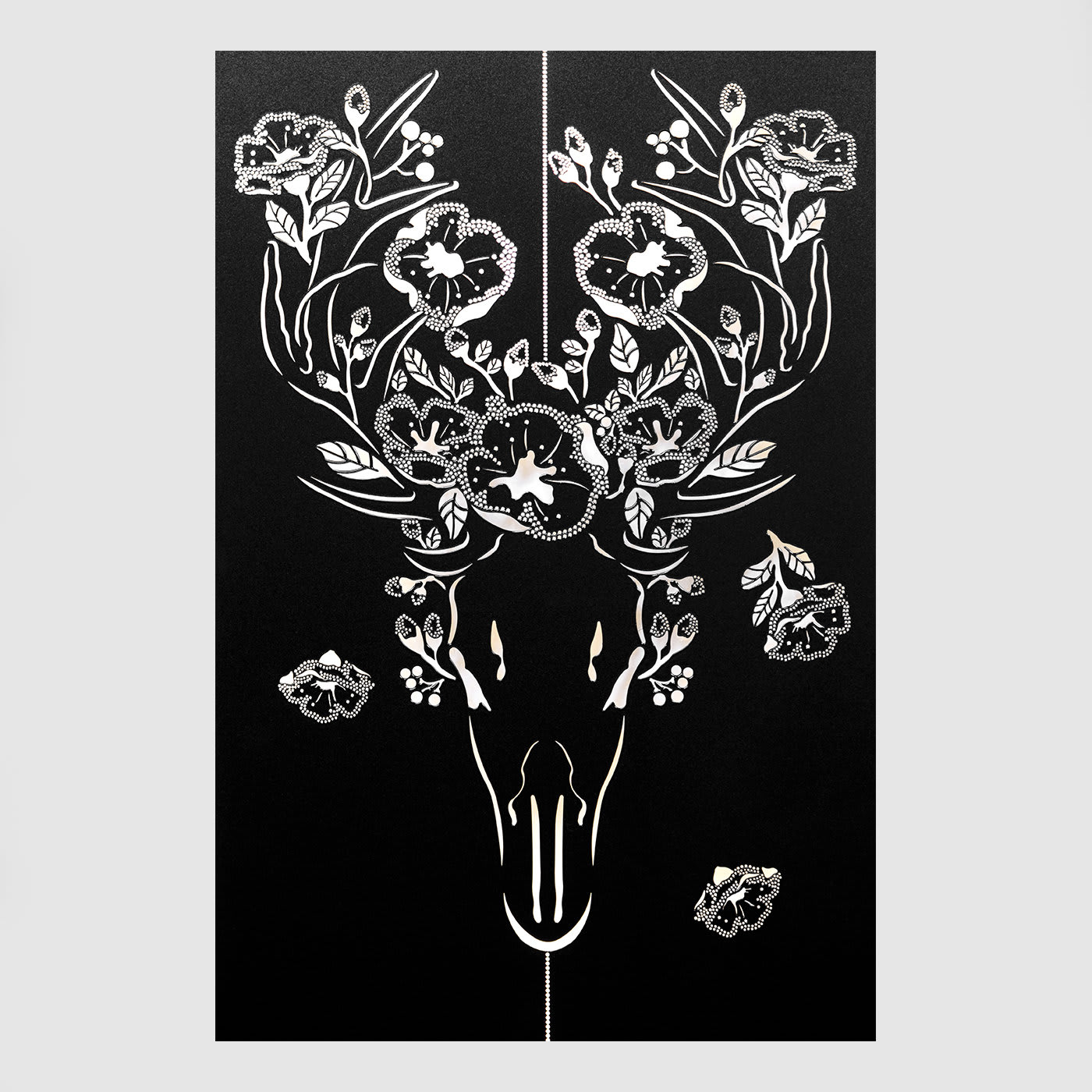 Floral Moose Light Installation - Camilla Carzaniga