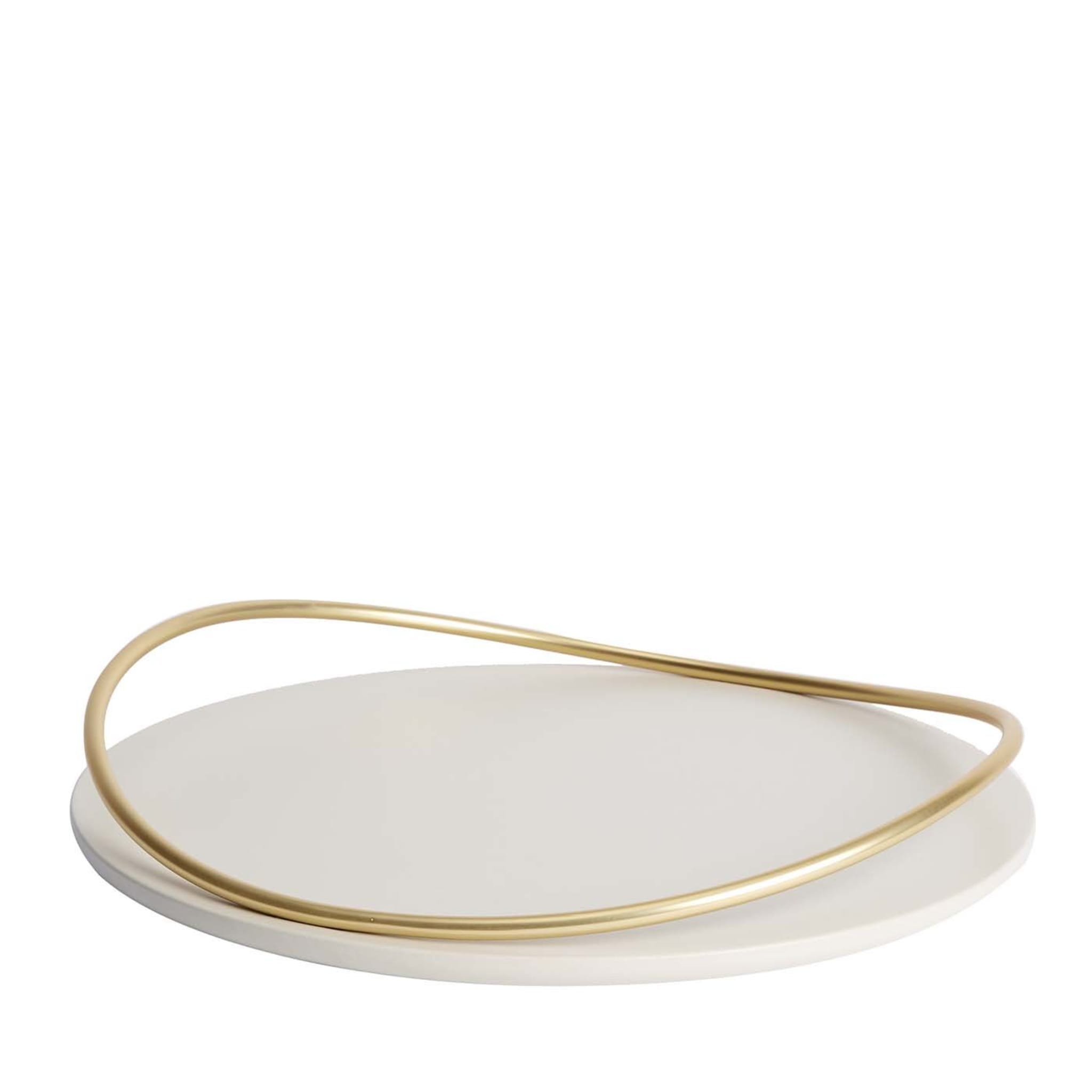 Small Round Touchè A Tray in Beige - Main view