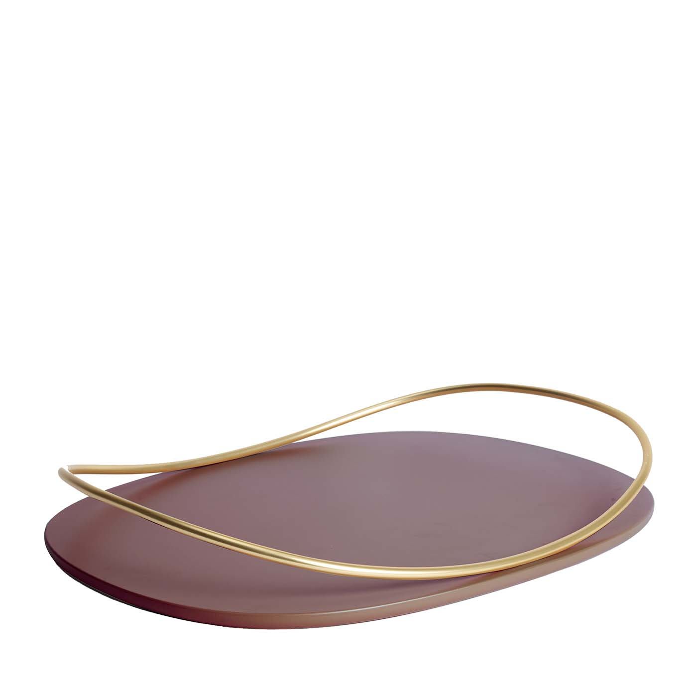 Oval Touchè C Tray in Burgundy - Mason Editions