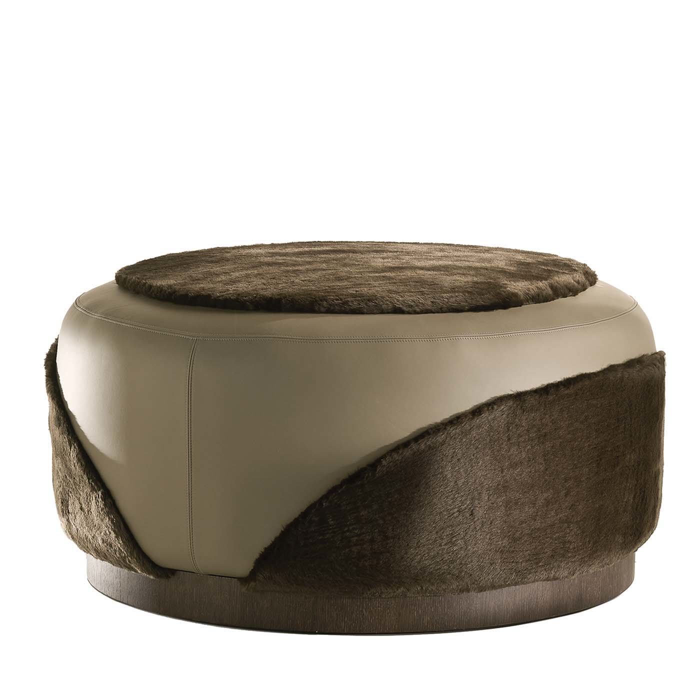 Ottoman in Furs Brown Ottoman by Analogia Project - Fratelli Boffi