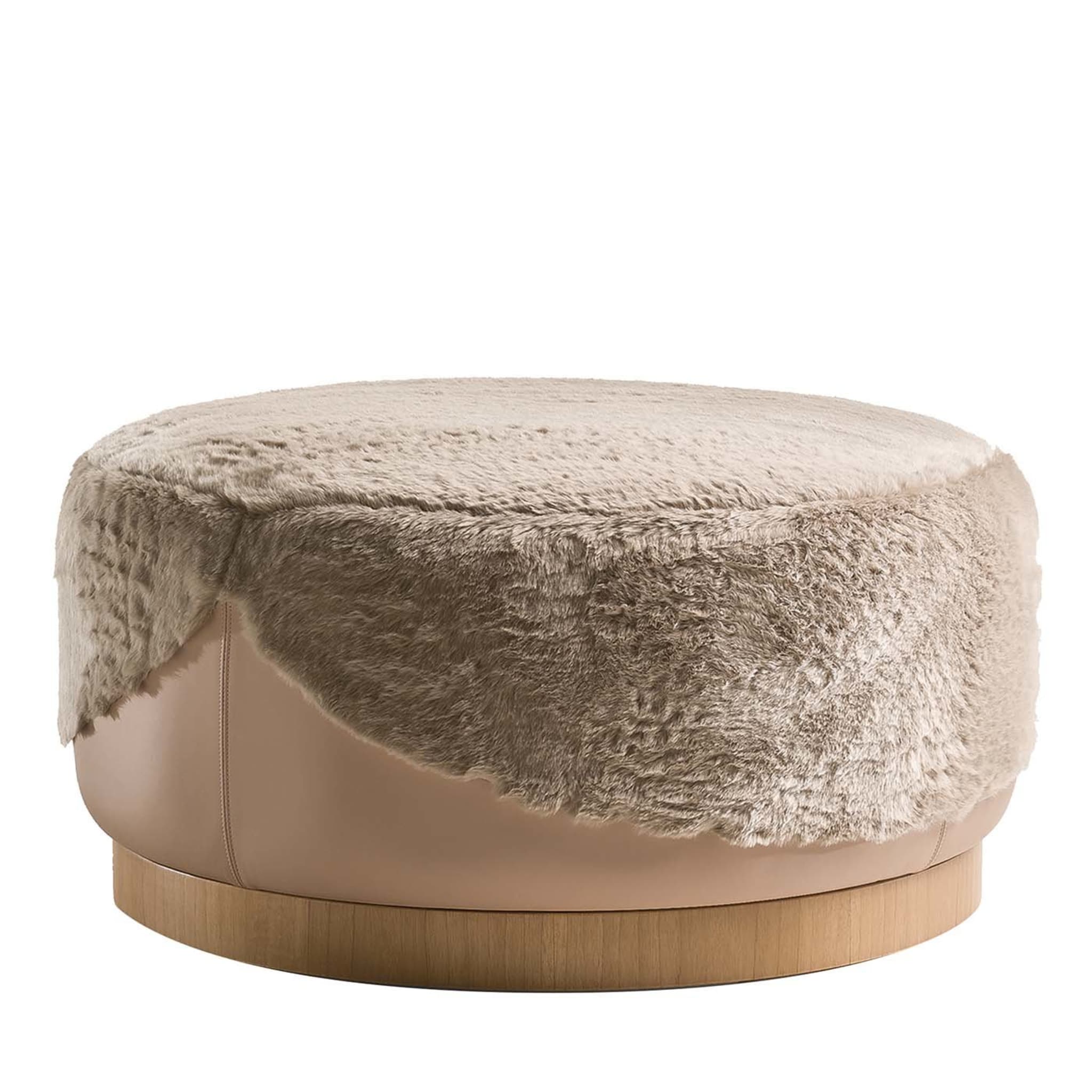 Ottoman in Furs in Pearl Faux fur by Analogia Project - Main view