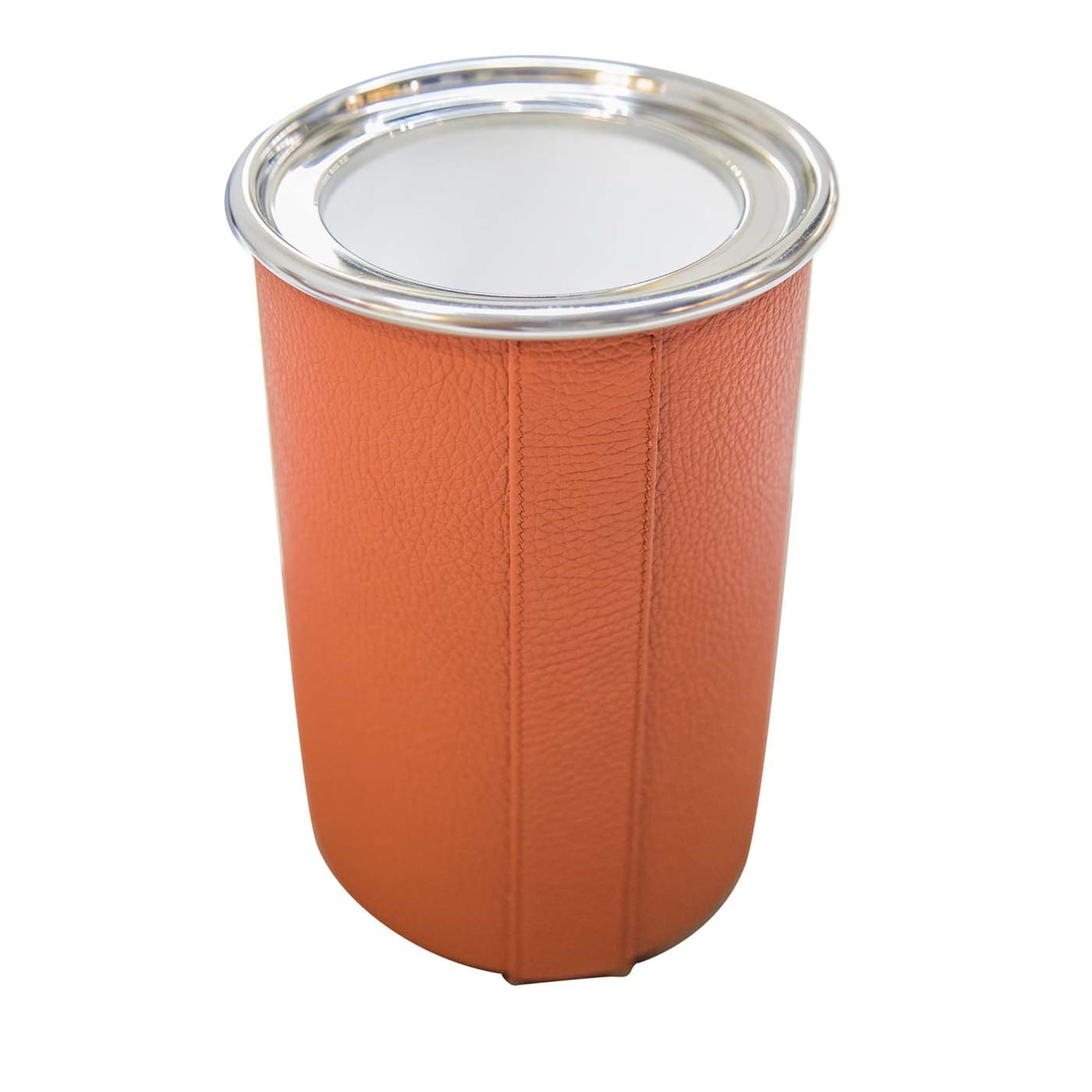 Leather Wine Cooler in Orange - Main view