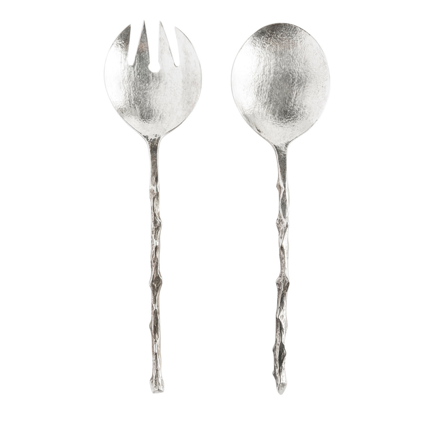 Silver Rose Branch Spoon and Fork Set - Osanna Visconti di Modrone