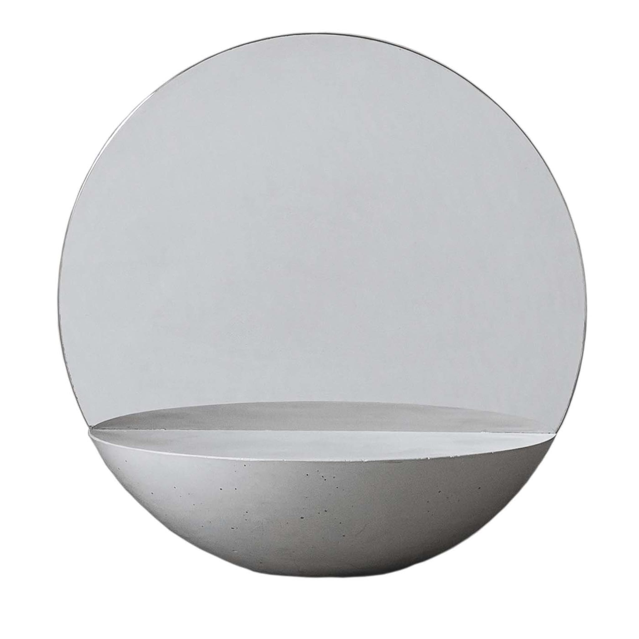Specchio da tavolo bifacciale D30 in bianco Forma & Cemento