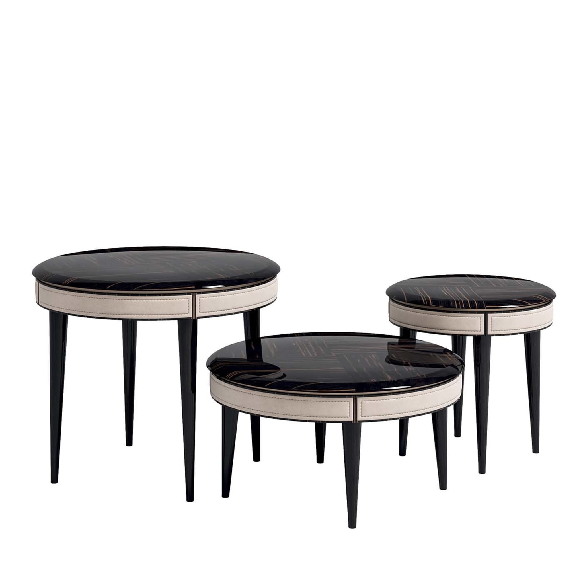 Set of 3 Nasting Tables in Ebony - Main view