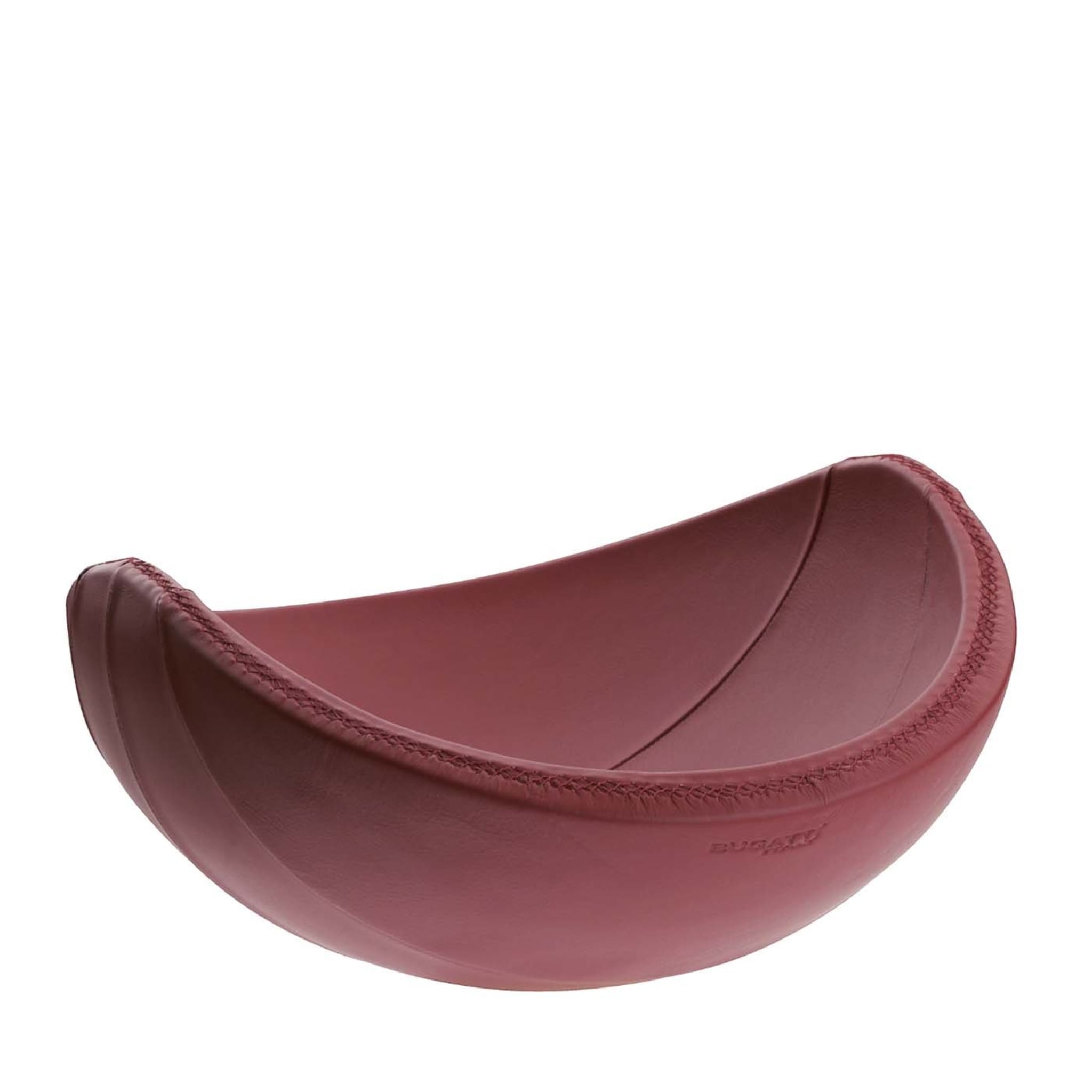 Ninna Nanna Fruit Bowl in Bordeaux Leather - Main view