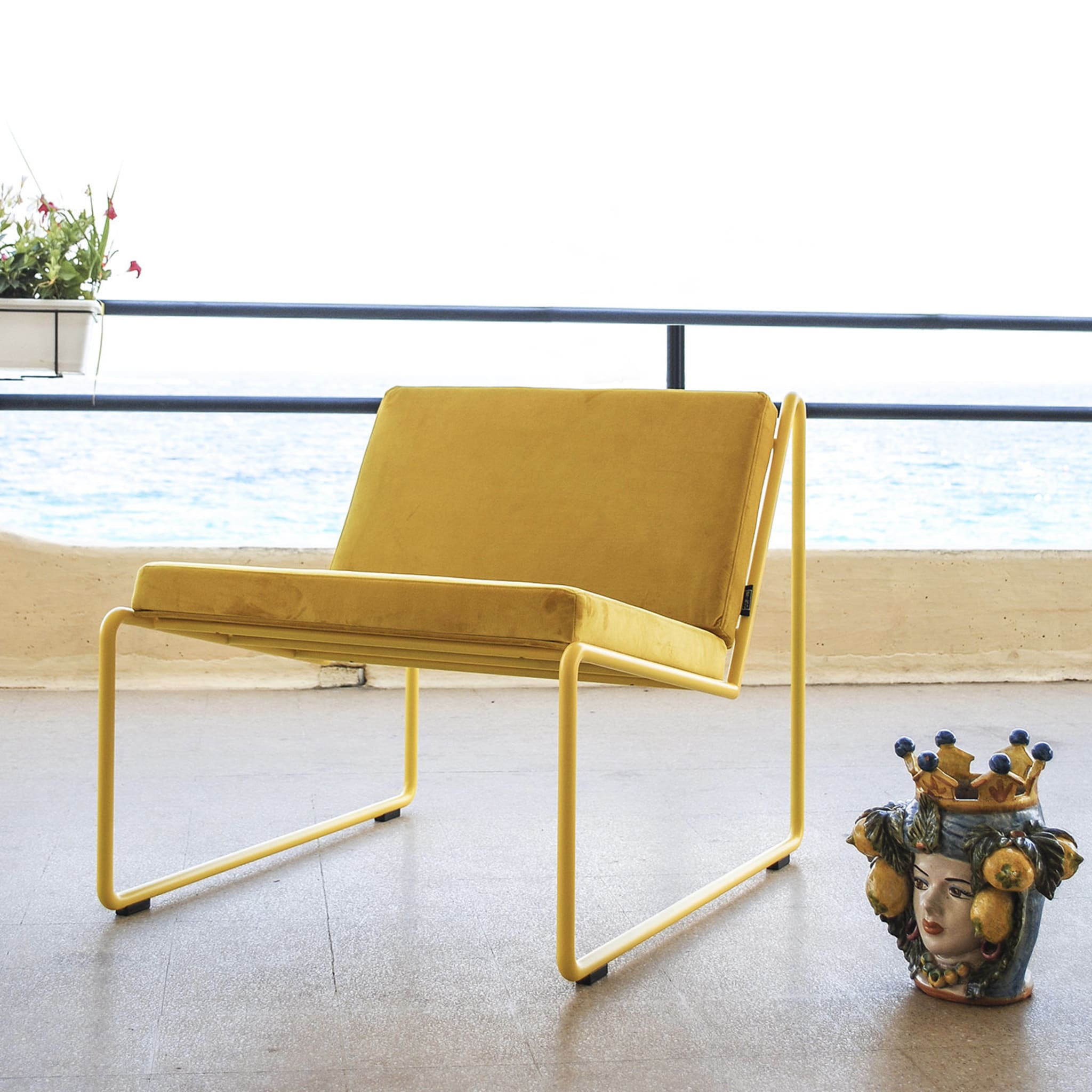 Bliss Yellow Armchair Chair - Alternative view 1