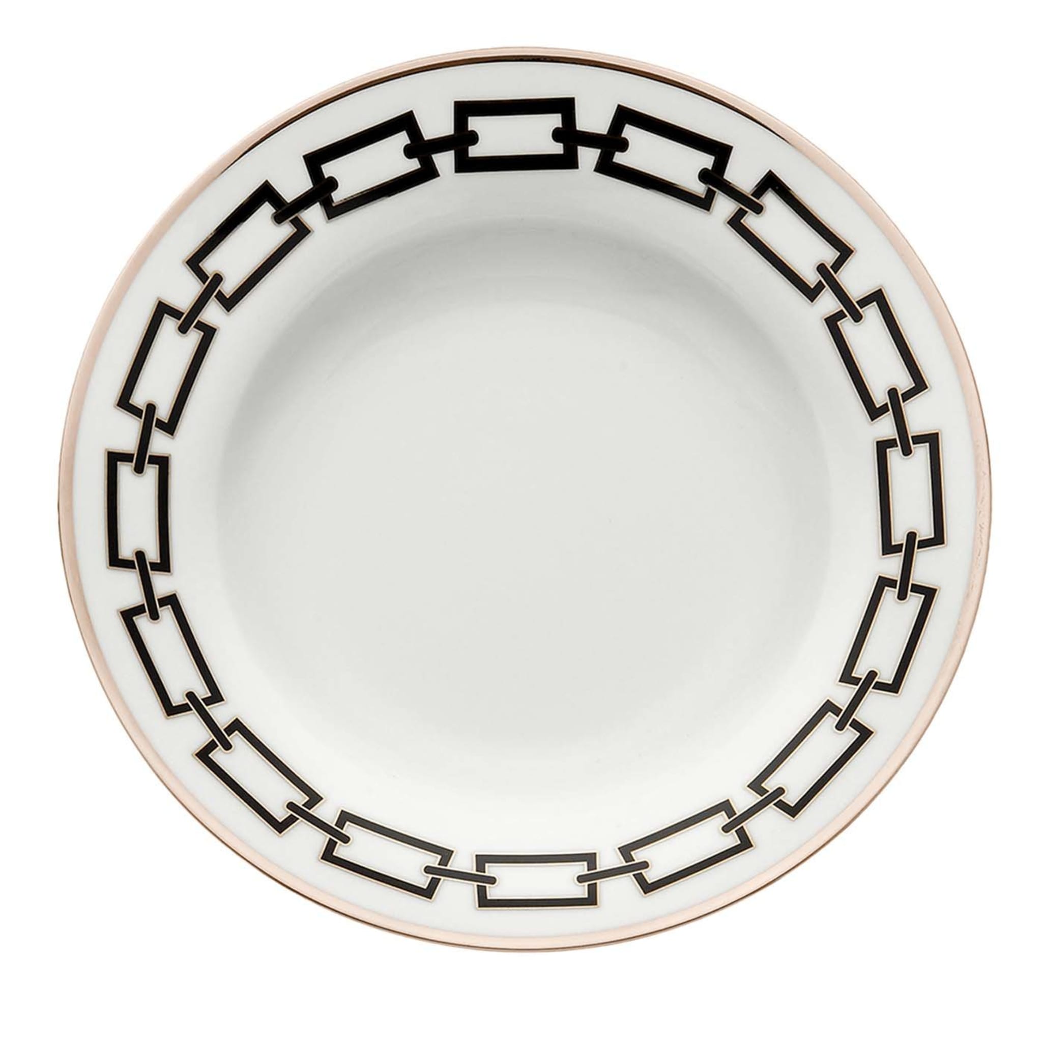Catene Nero Set of 6 Soup Plates by Gio Ponti  - Main view