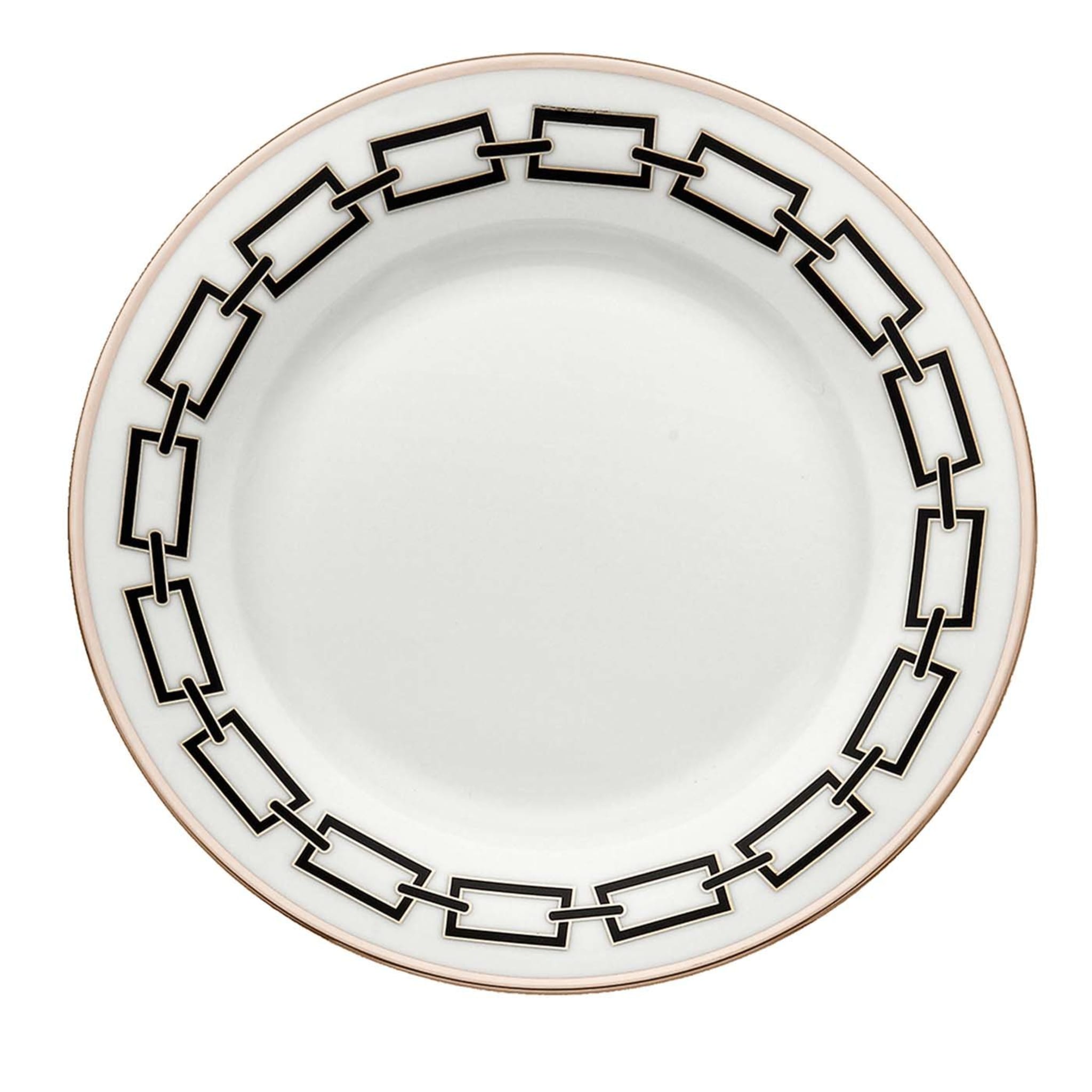 Catene Nero Set of 6 Dinner Plates by Gio Ponti  - Main view