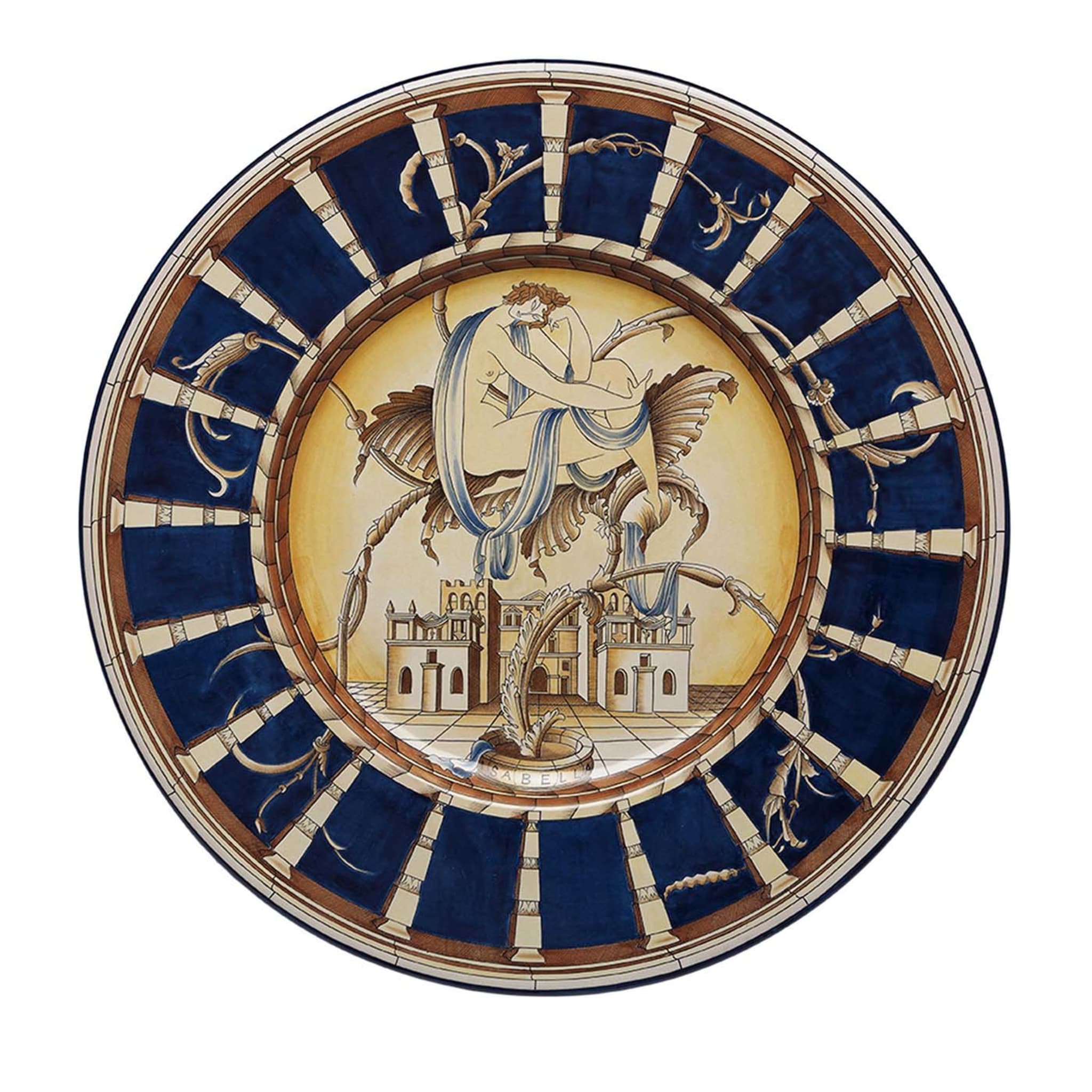 Isabella Blue Plate - Limited Edition by Gio Ponti - Main view