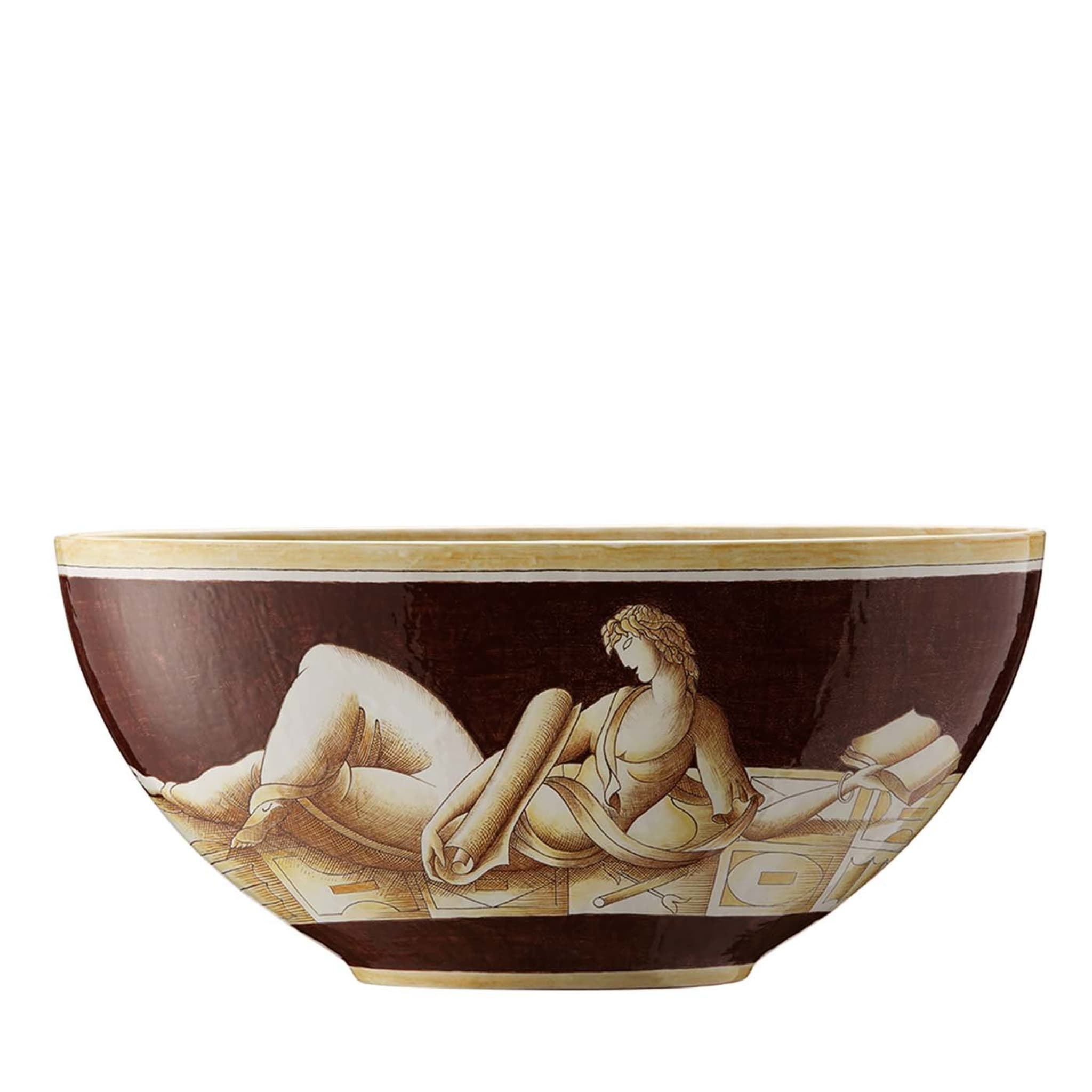 La Lettura Red Oval Bowl - Limited Edition by Gio Ponti - Main view