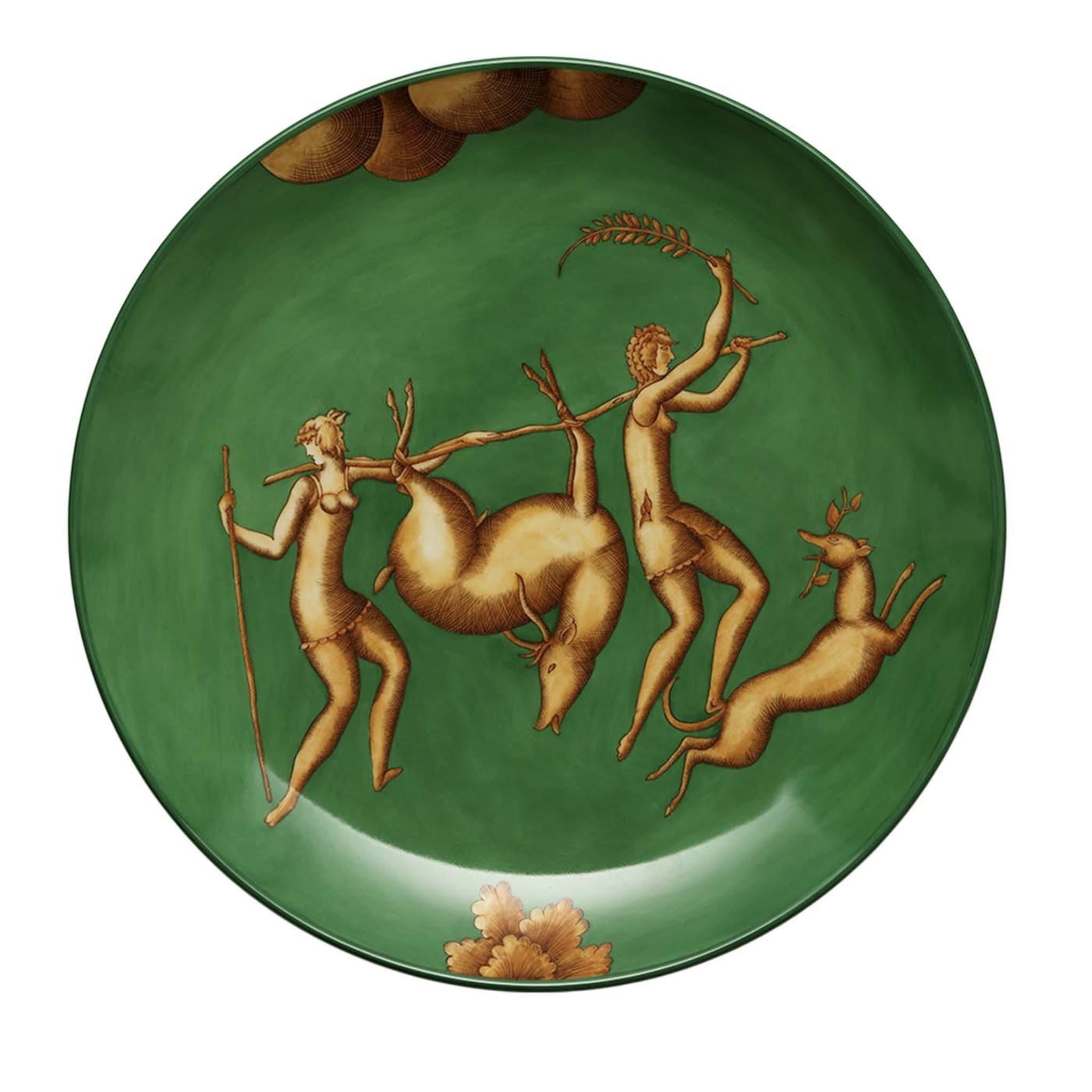 La Venatoria Green Deer Plate - Limited Edition - Main view