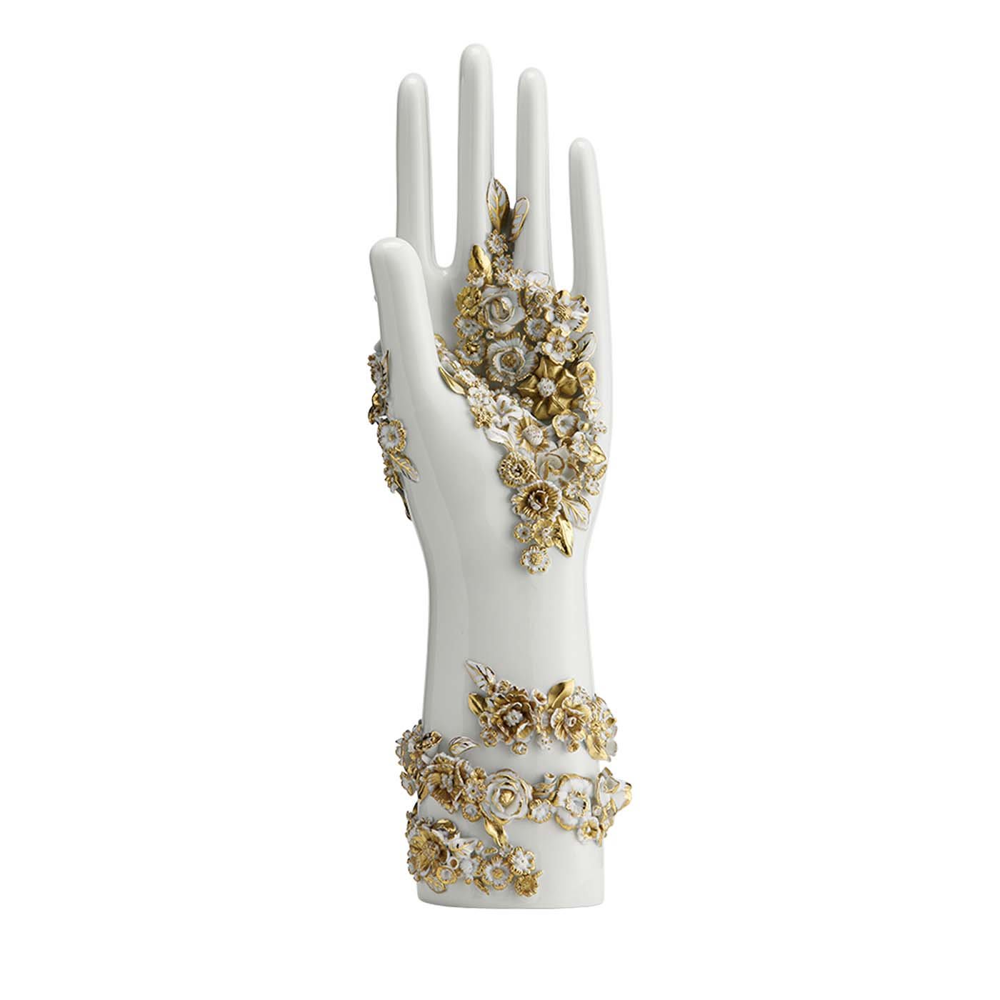 Mano Fiorata Decorative Hand with Gold - Limited Edition by Gio Ponti - GINORI 1735