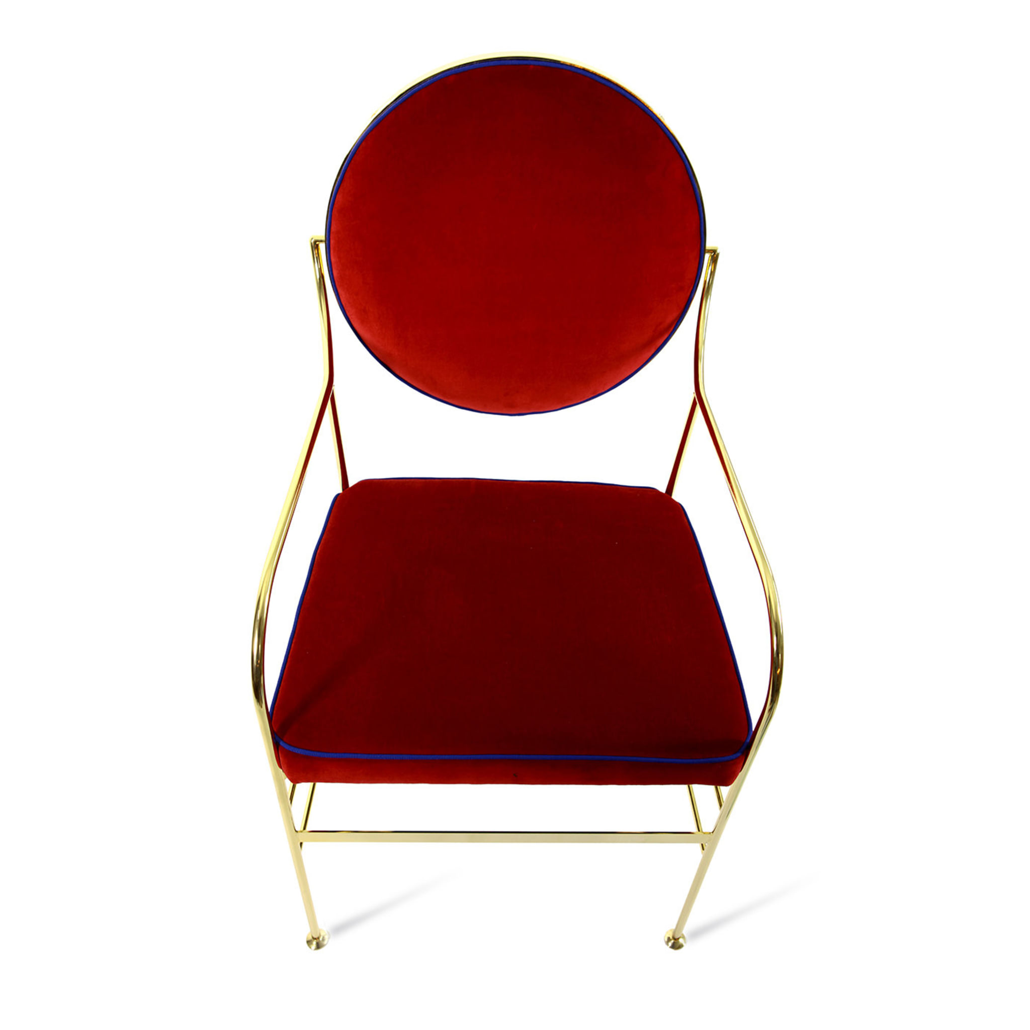 2er Set Luigina Gold und Rot Stuhl - Alternative Ansicht 1