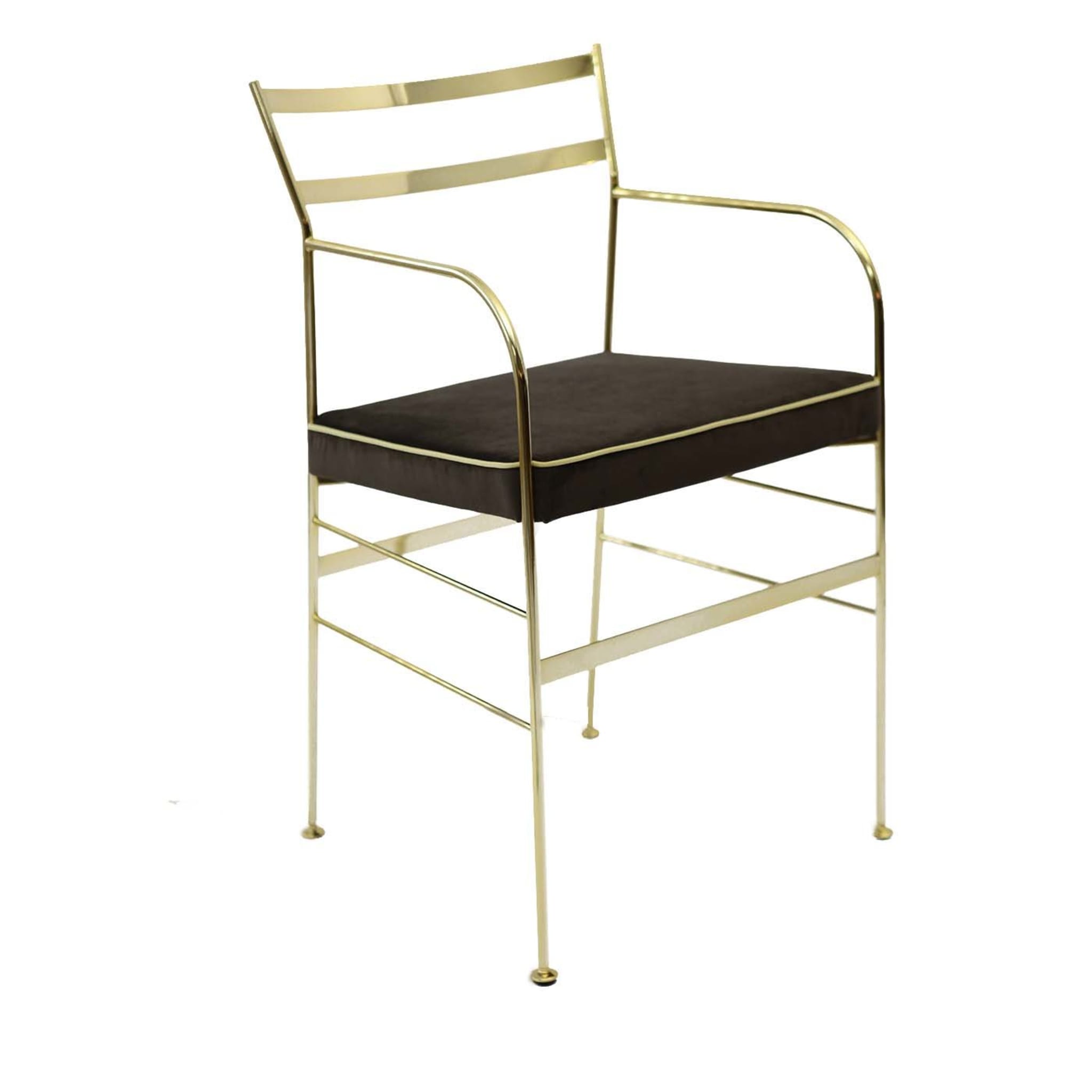Set of 2 Paul Gold and Chocolate Chair - Main view