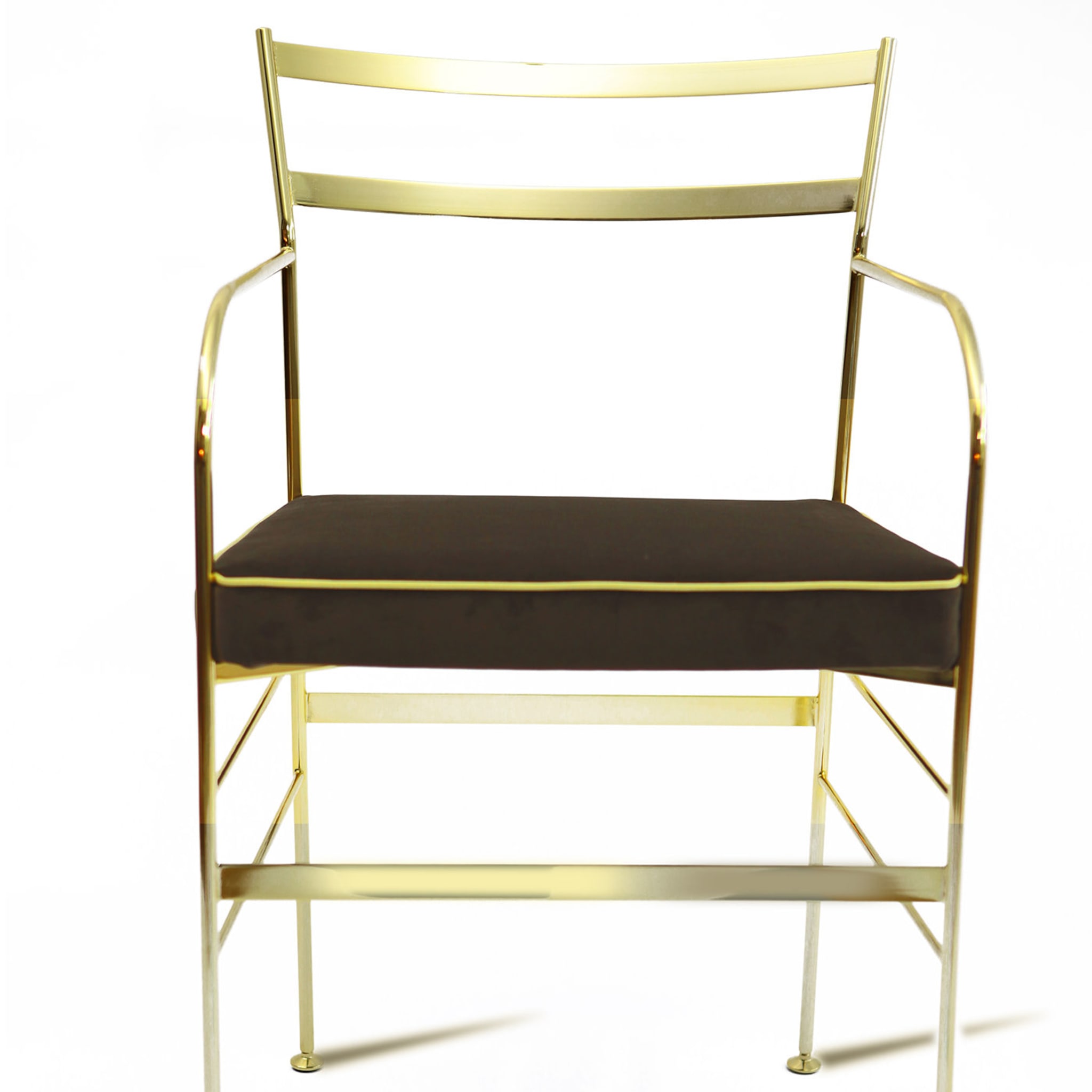 Set of 2 Paul Gold and Chocolate Chair - Alternative view 1