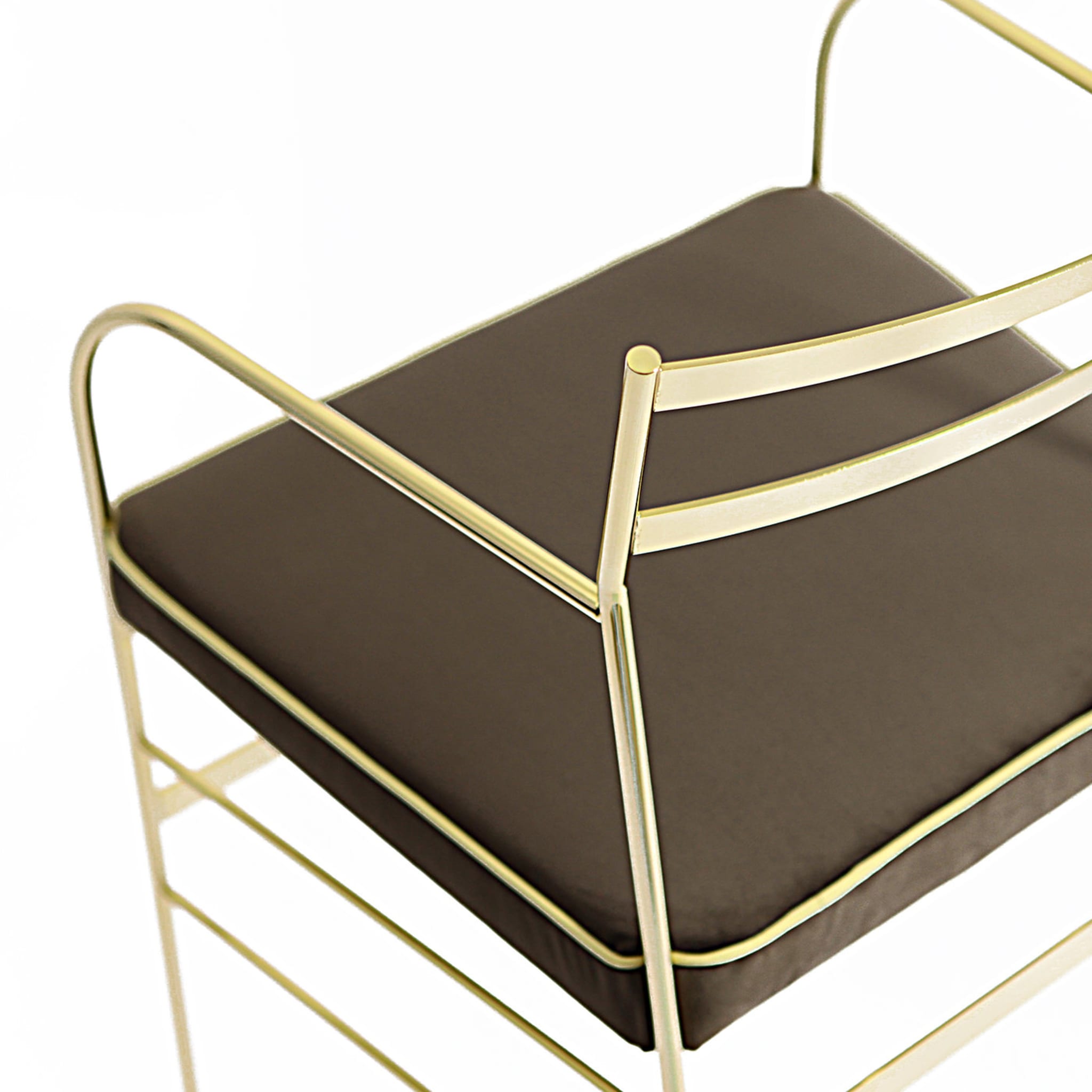 Set of 2 Paul Gold and Chocolate Chair - Alternative view 2