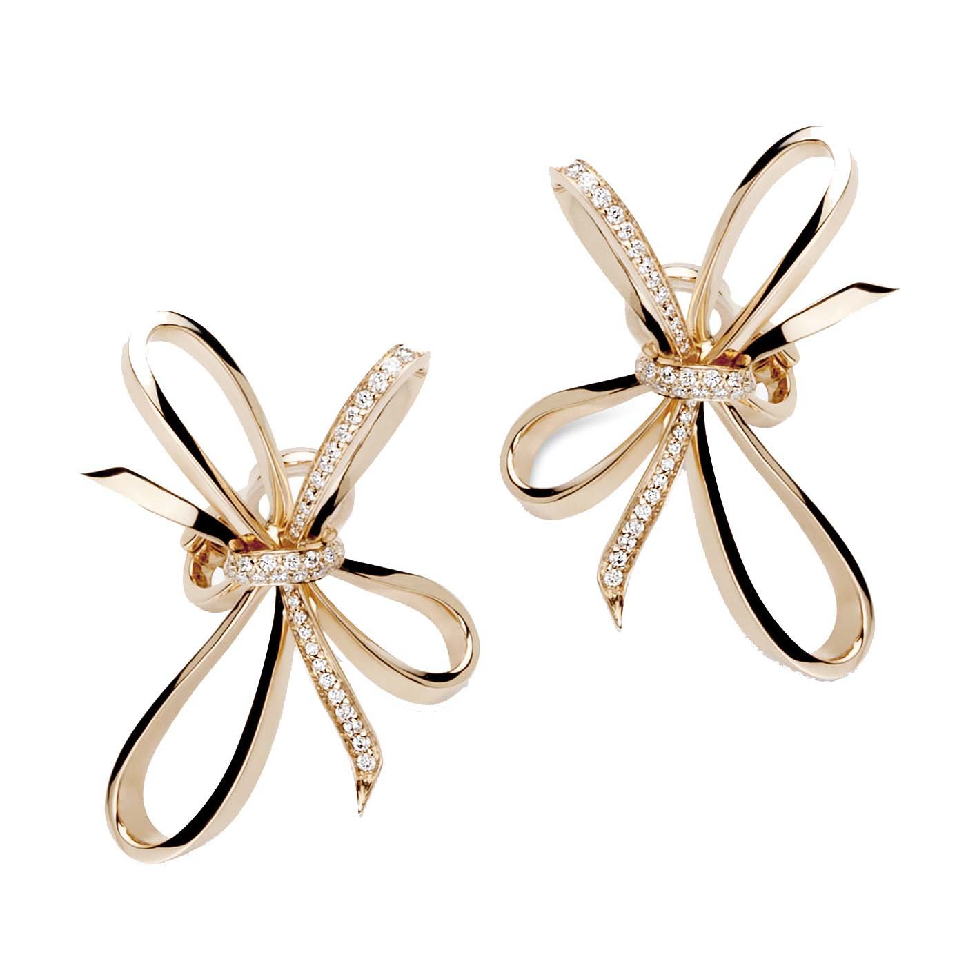Gala Gold and Diamond Clip-On Earrings - Castrovilli