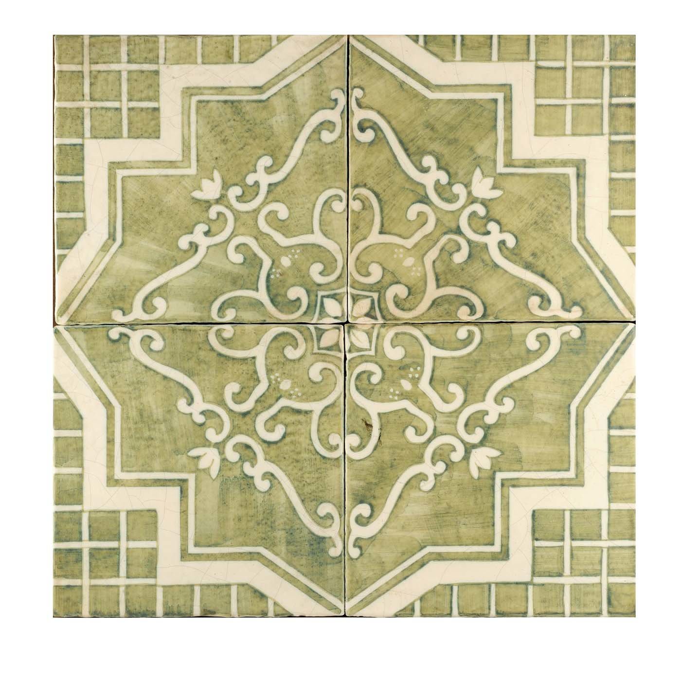 Verde Collina Set of 4 Tiles #3 - Studio Le Nid