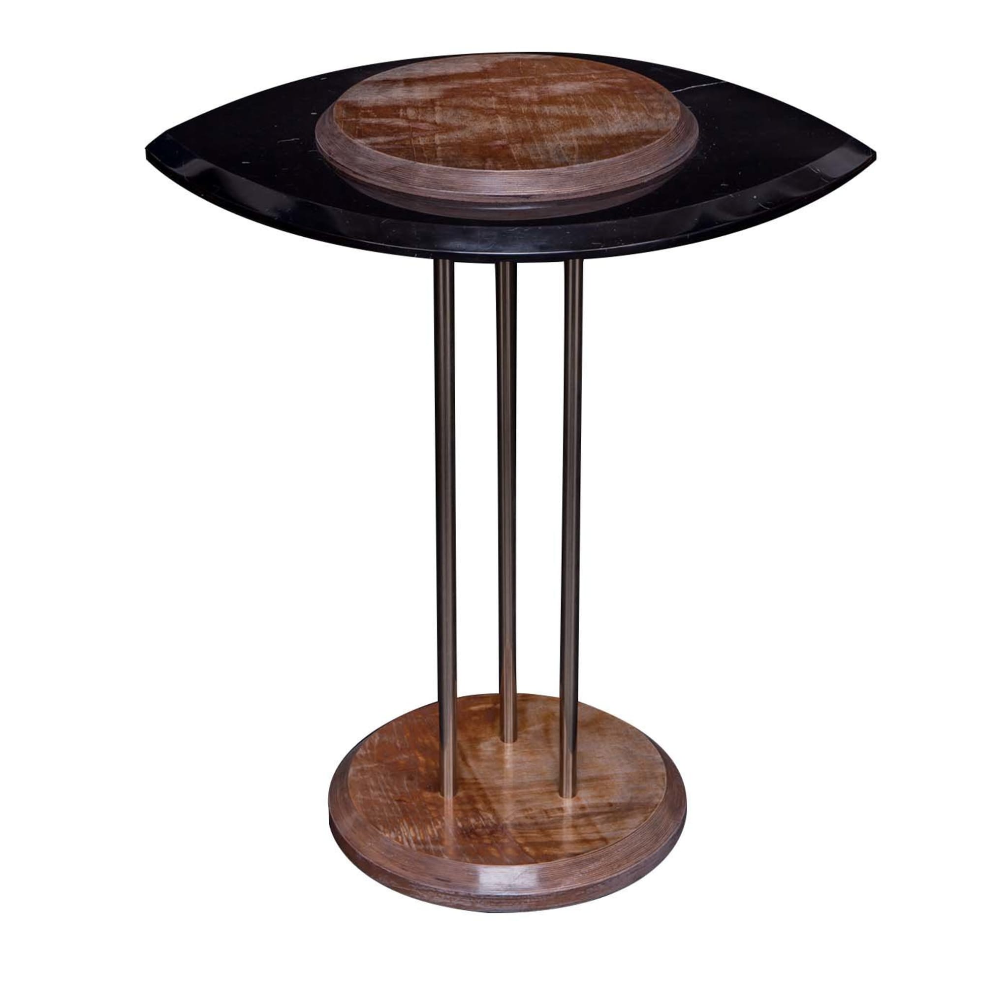 The Eye Side Table in Black Marble - Main view