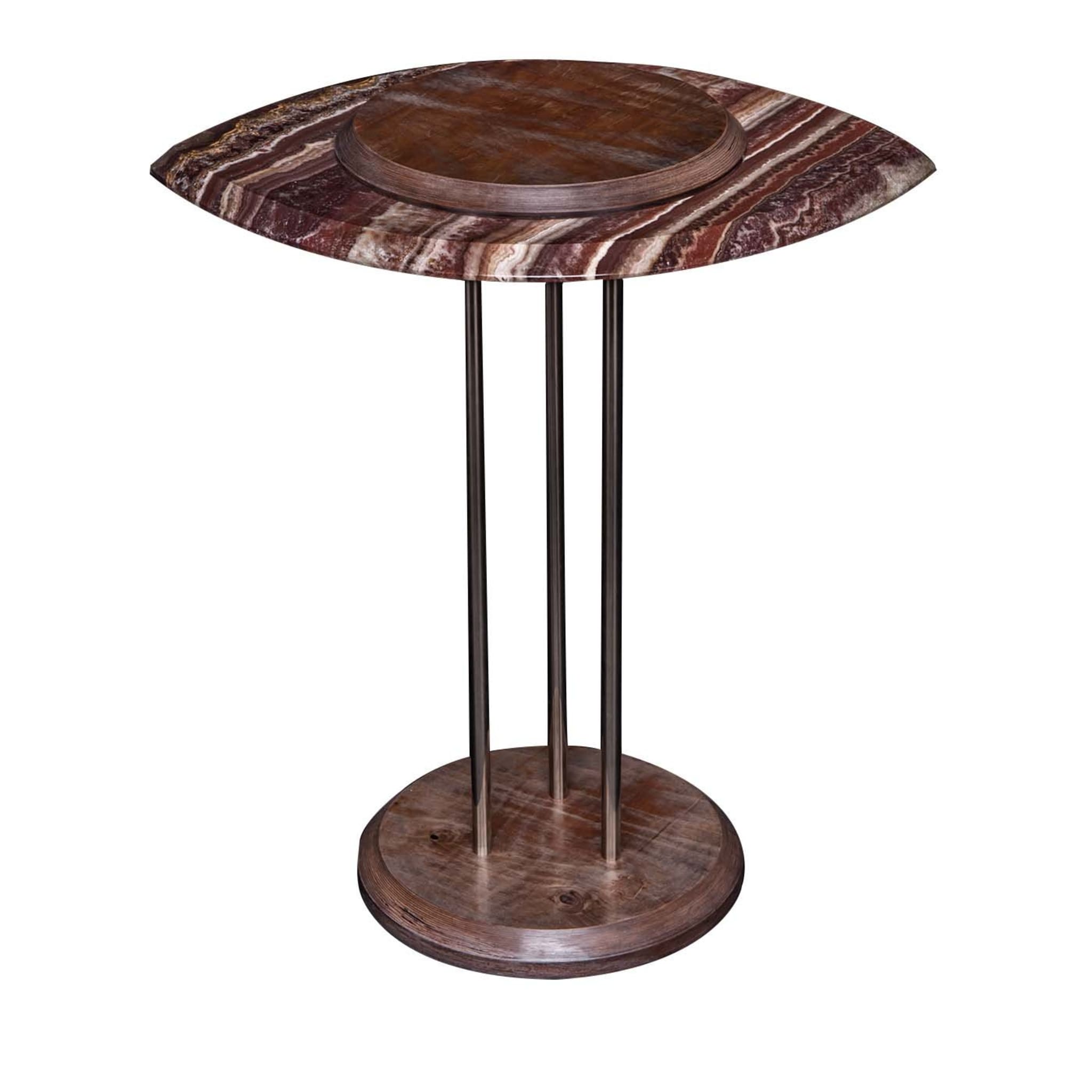 The Eye Side Table in Bombay Brown Onyx - Main view