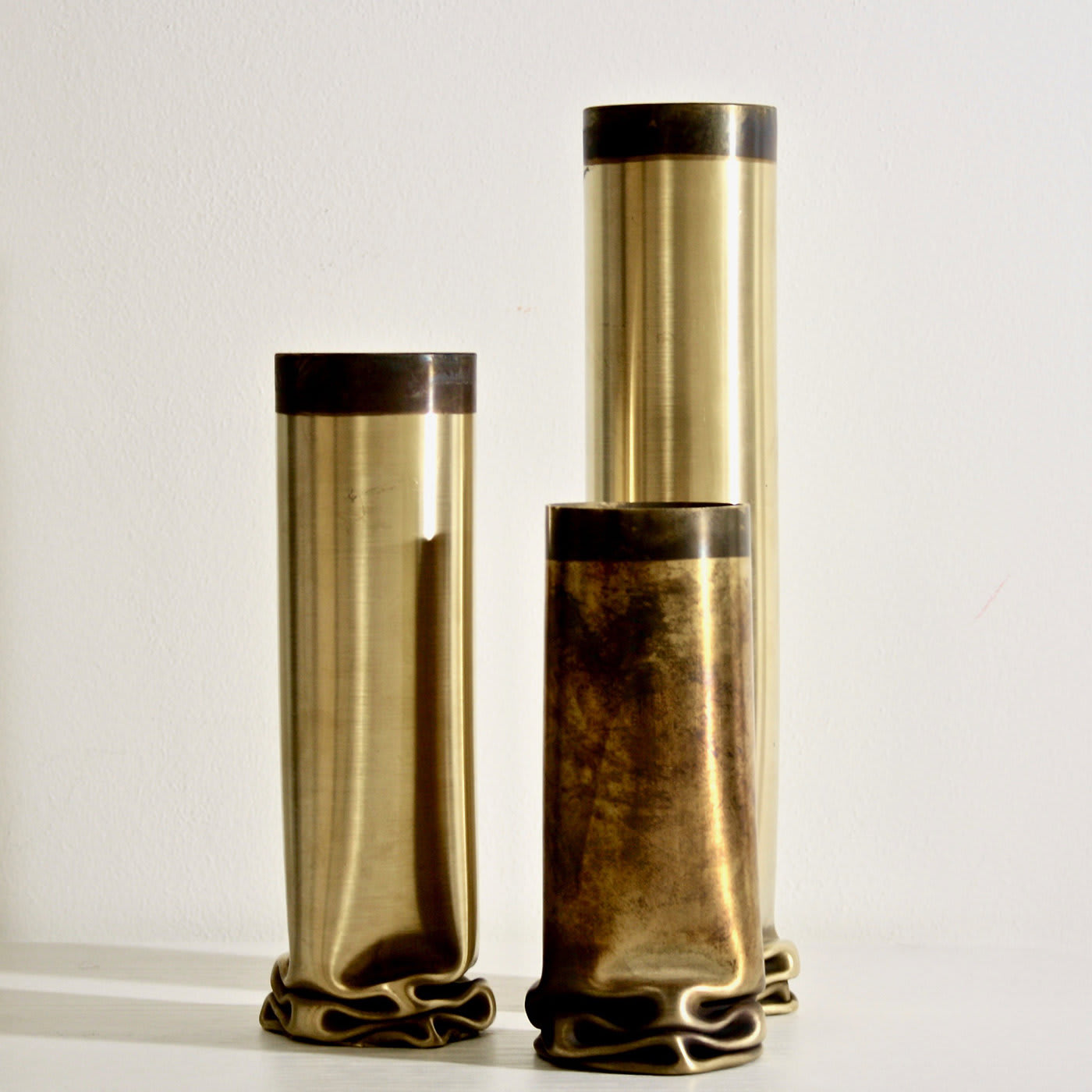 Hot Brass Medium Vase - Dal Furlo