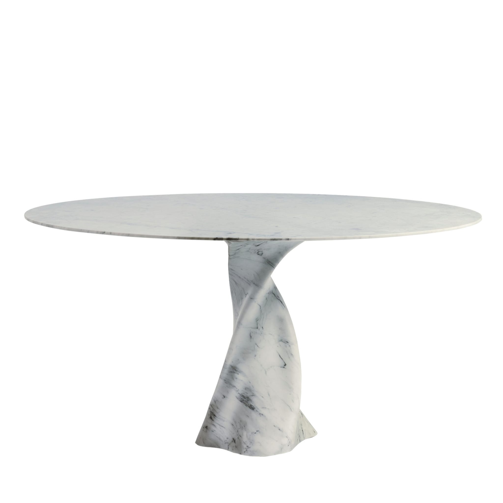 Twist Table in White Carrara Marble by Giuseppe Chigiotti - Main view