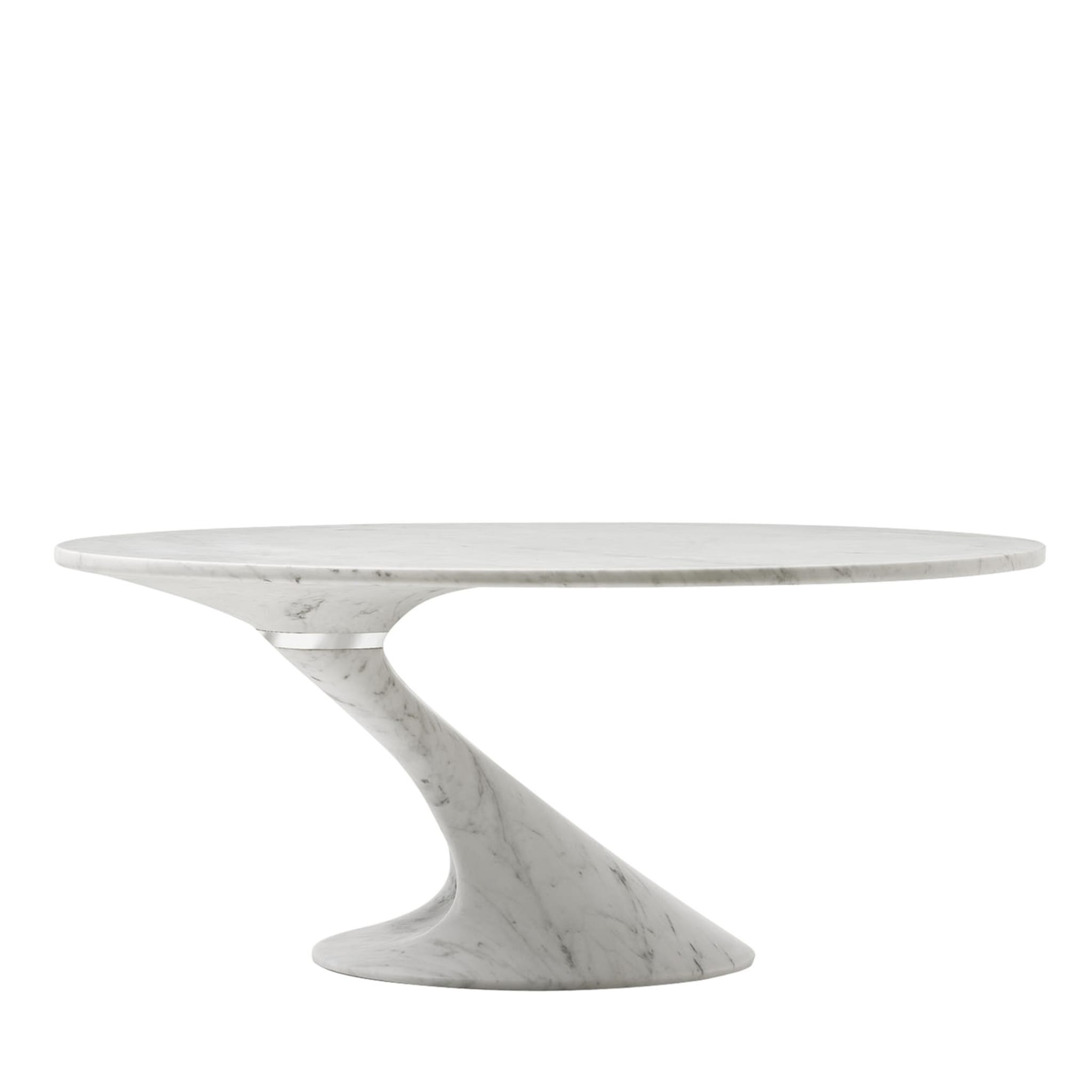 Tavolino ovale corto Swan di Giuseppe Chigiotti - Vista principale