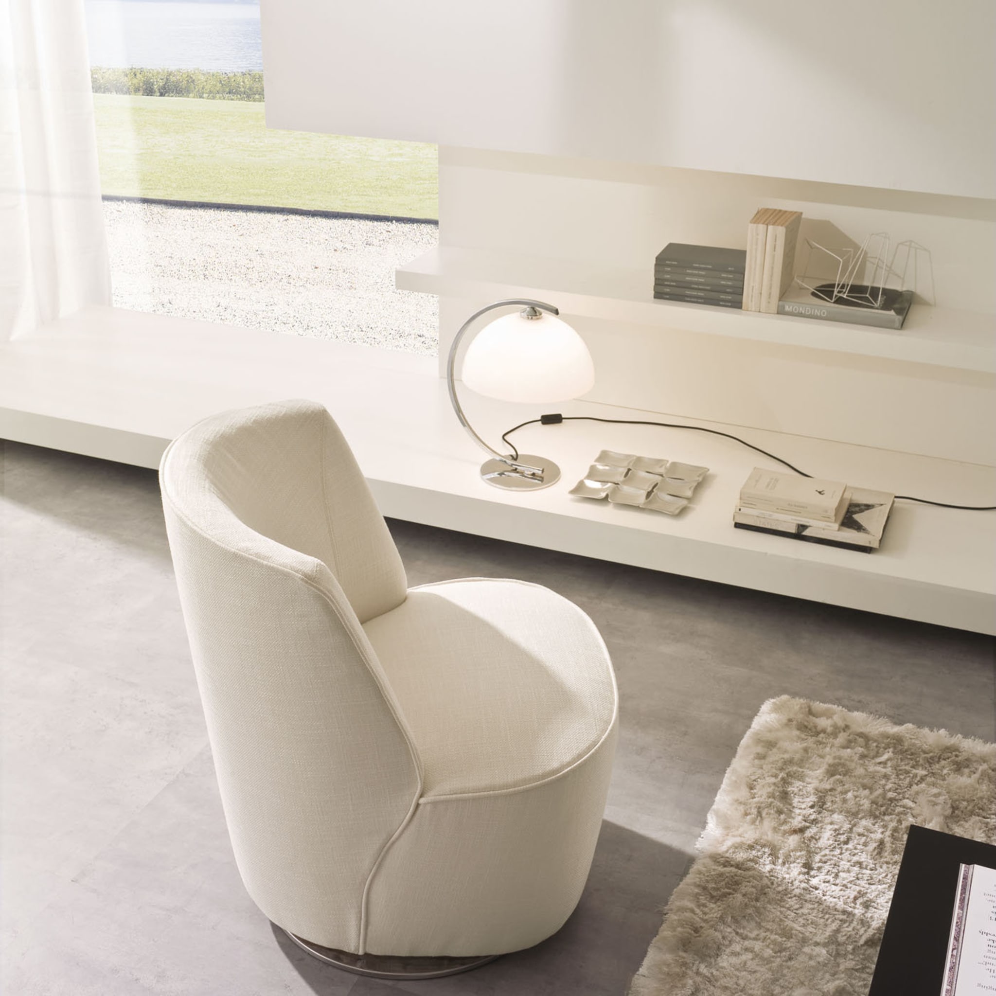 Cocoon Ivory Swivel Chair - Alternative view 2
