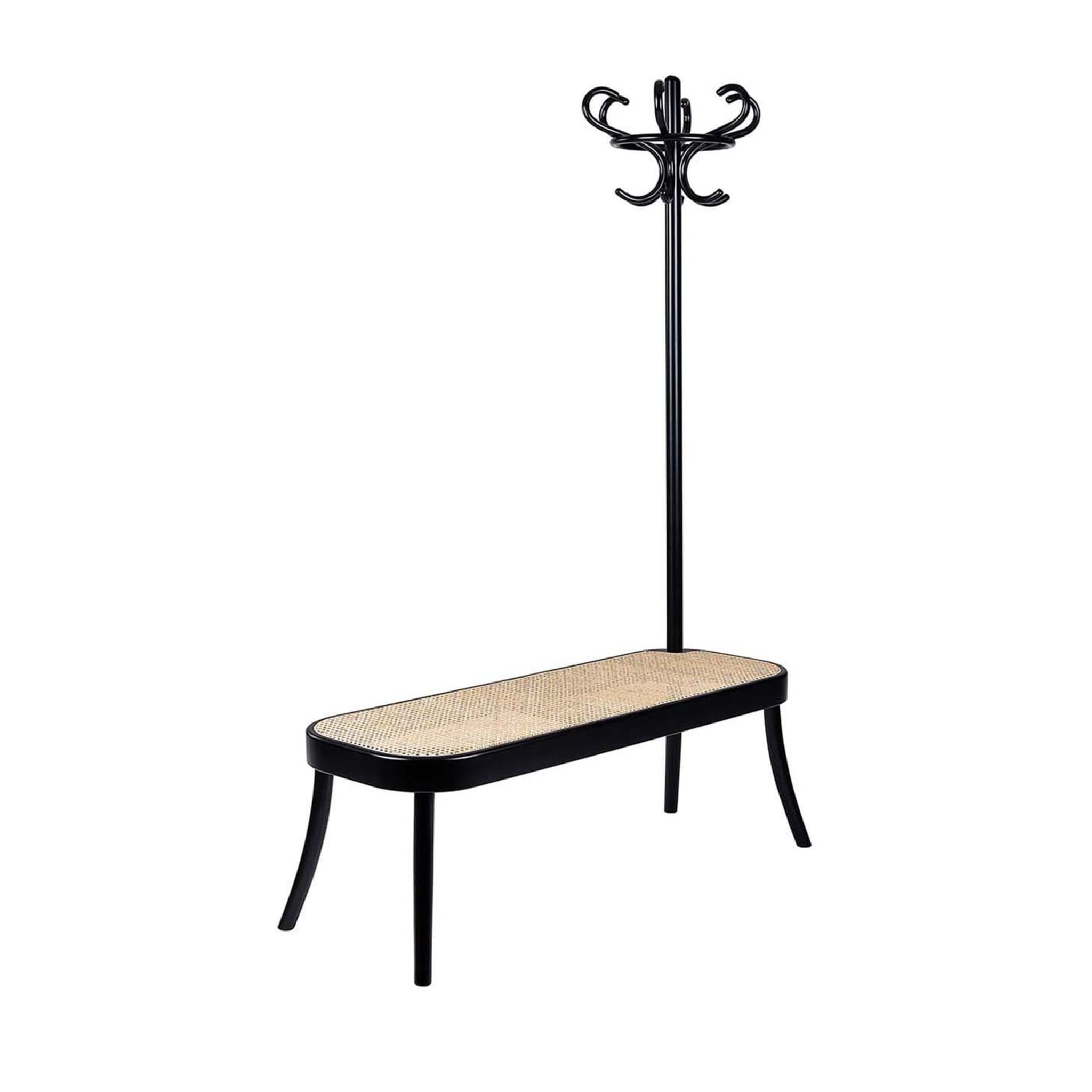 Black Coat Rack Bench by Front - Main view